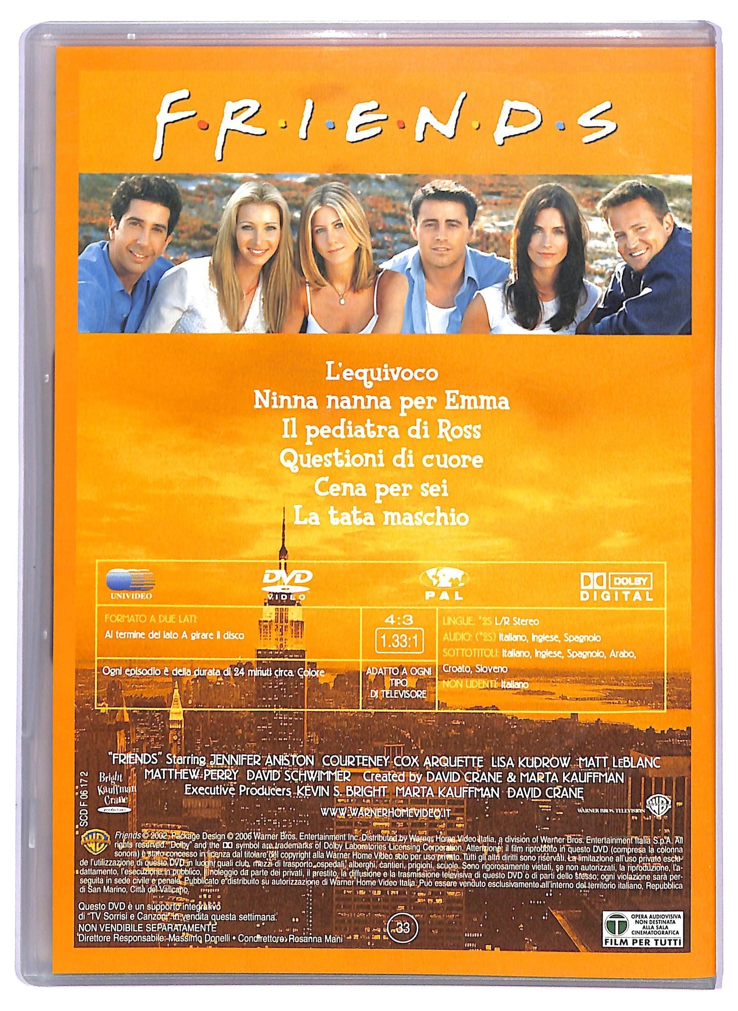 EBOND Friends Stagione 9 Episodi Da 1 a 6 EDITORIALE DVD D793439