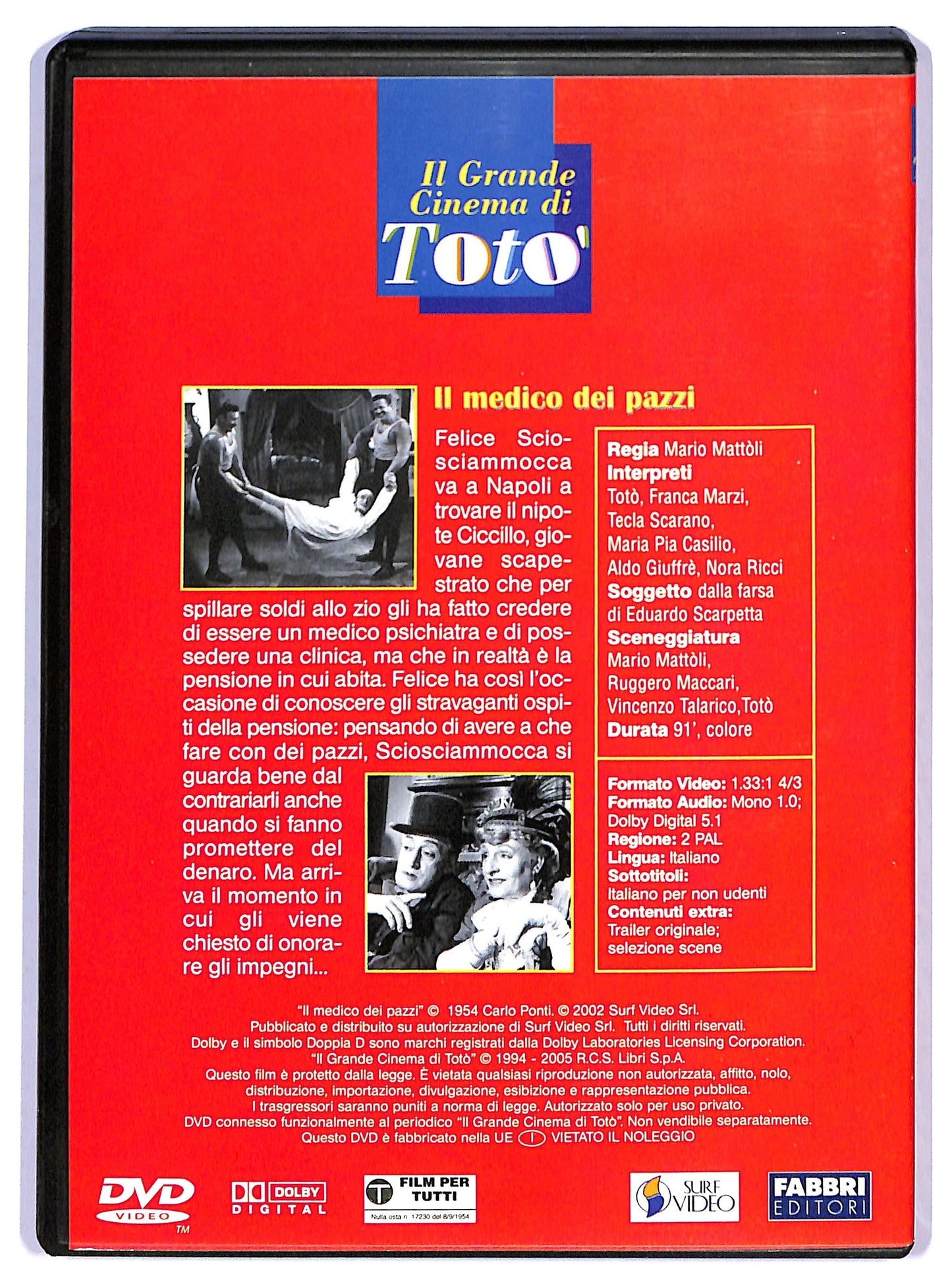 EBOND Il medico dei pazzi EDITORIALE DVD D793445