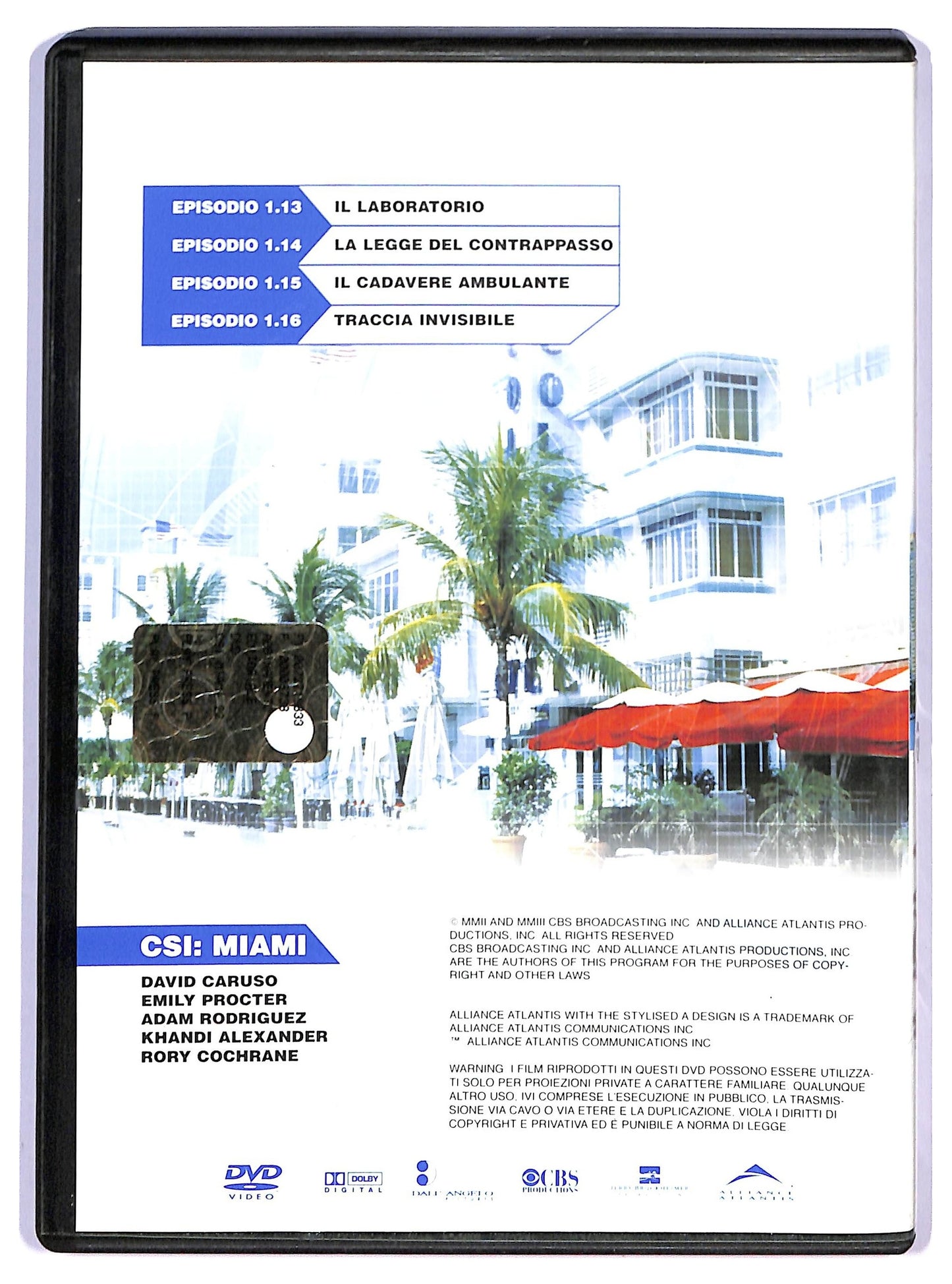 EBOND CSI: Miami Prima Stagione Disco 04 Episodi 1.13 a 1.16 EDITORIALE DVD D793448