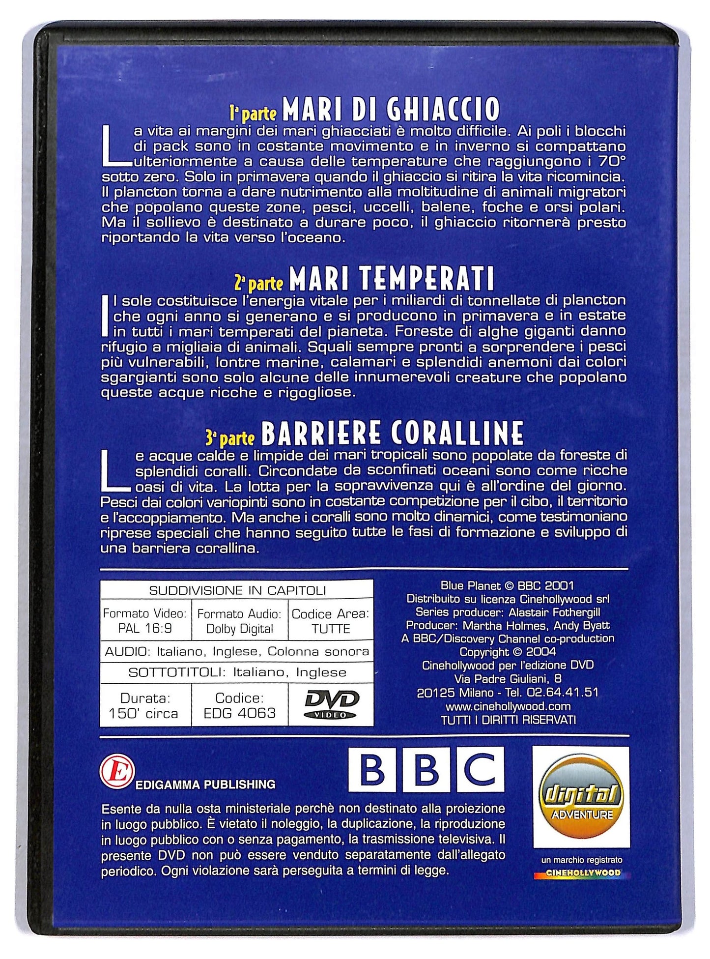 EBOND 1Mari di ghiaccio 2Mari temperati 3Barriere cor. EDITORIALE DVD D794037