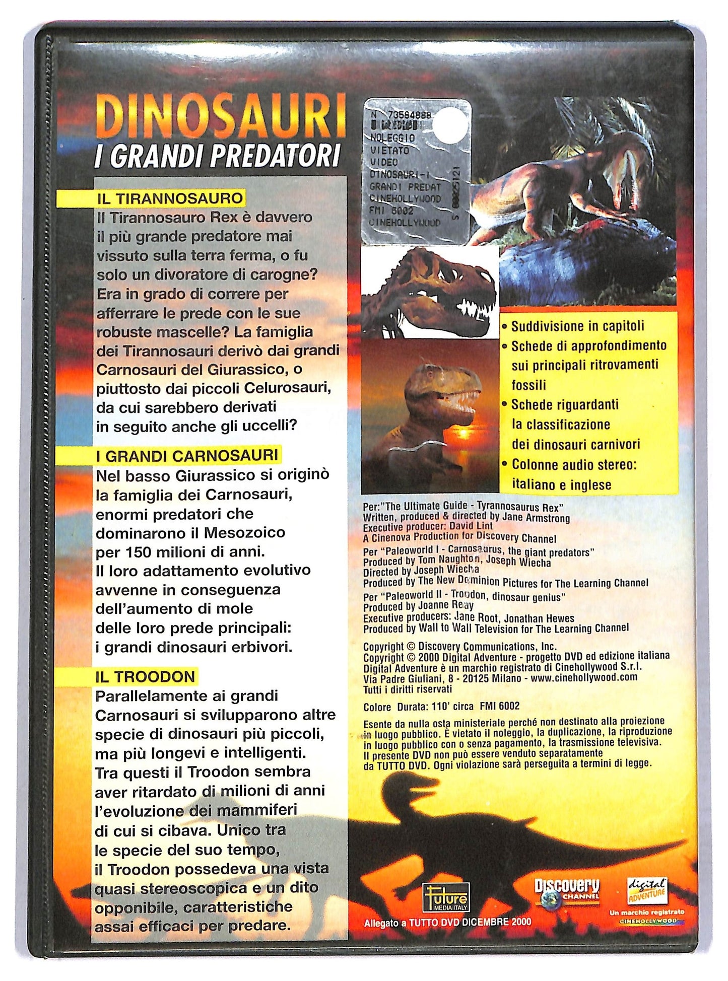 EBOND Dinosauri i grandi predatori EDITORIALE DVD D794051