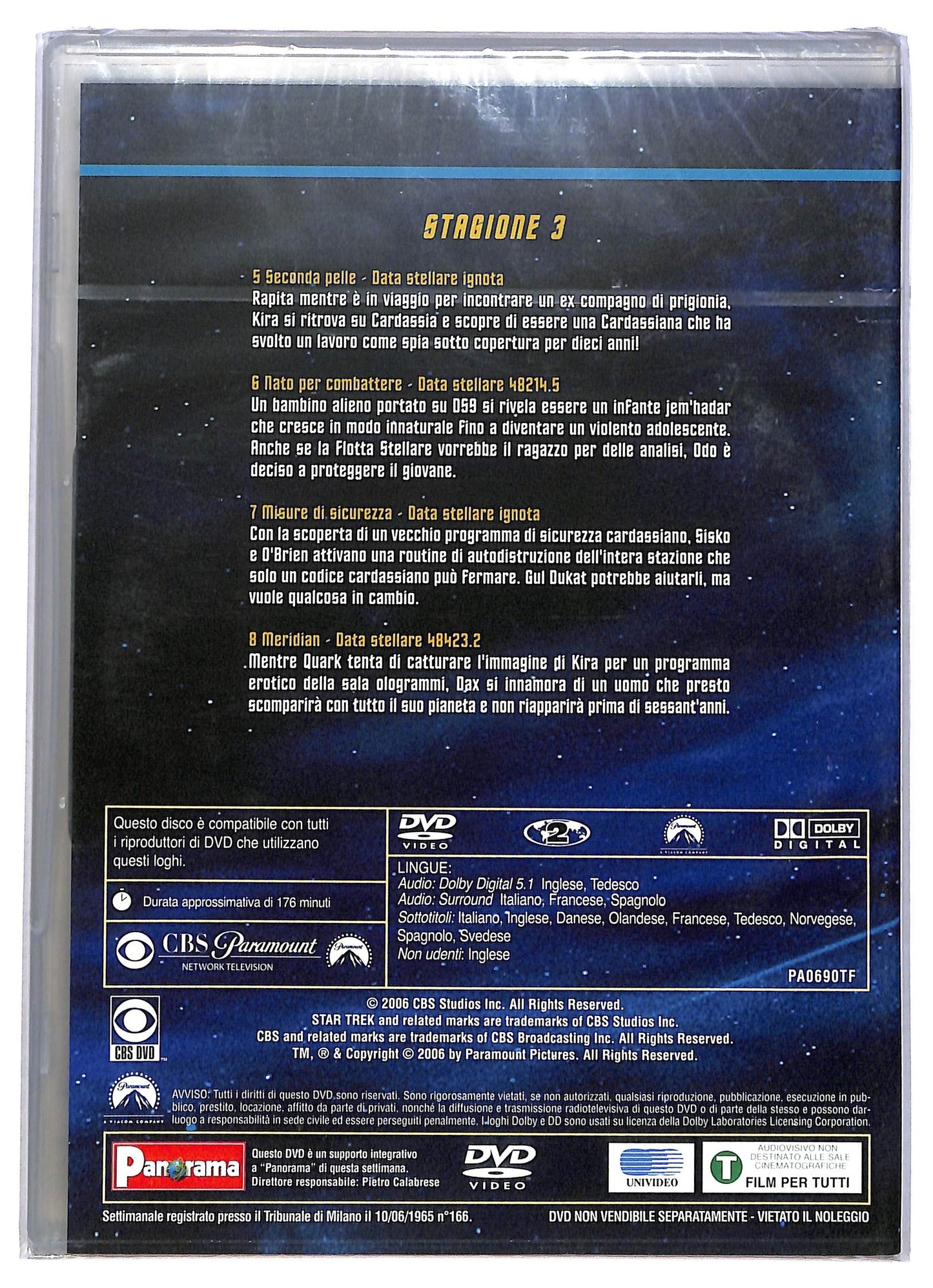 EBOND Star Trek Deep Space Nine Satgione 3 Epis. 5 - 8 EDITORIALE DVD D794119