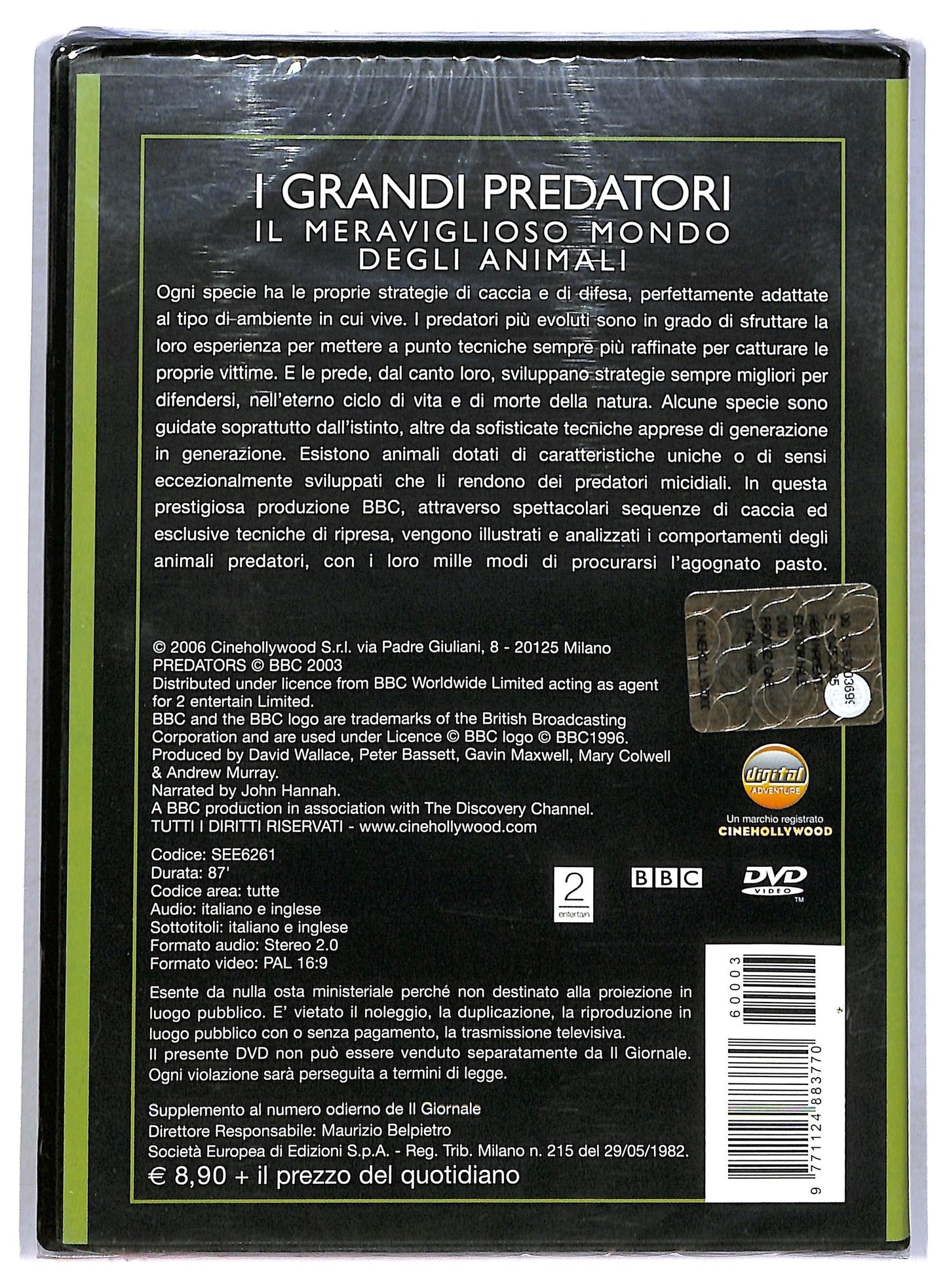 EBOND I Grandi Predatori Il Meraviglioso Mondo Degli Animali DVD D794149