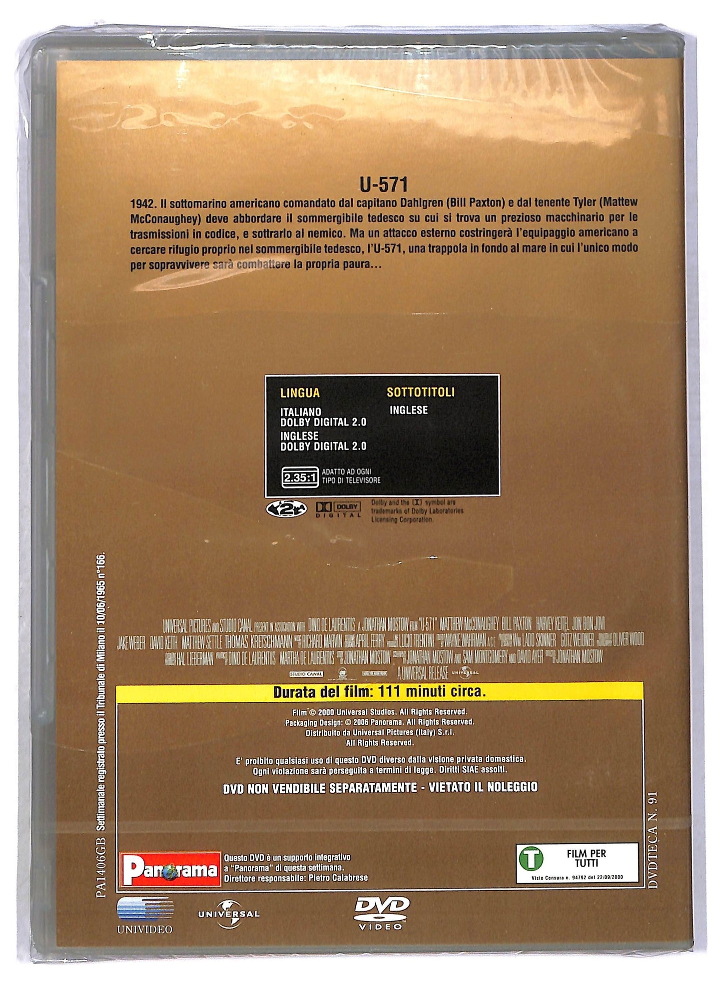EBOND U-571 Editoriale DVD D794201
