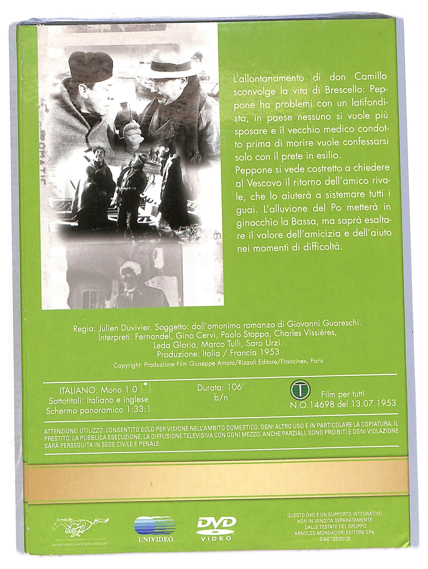 EBOND IL Ritorno DI Don Camillo EDITORIALE DVD D794233