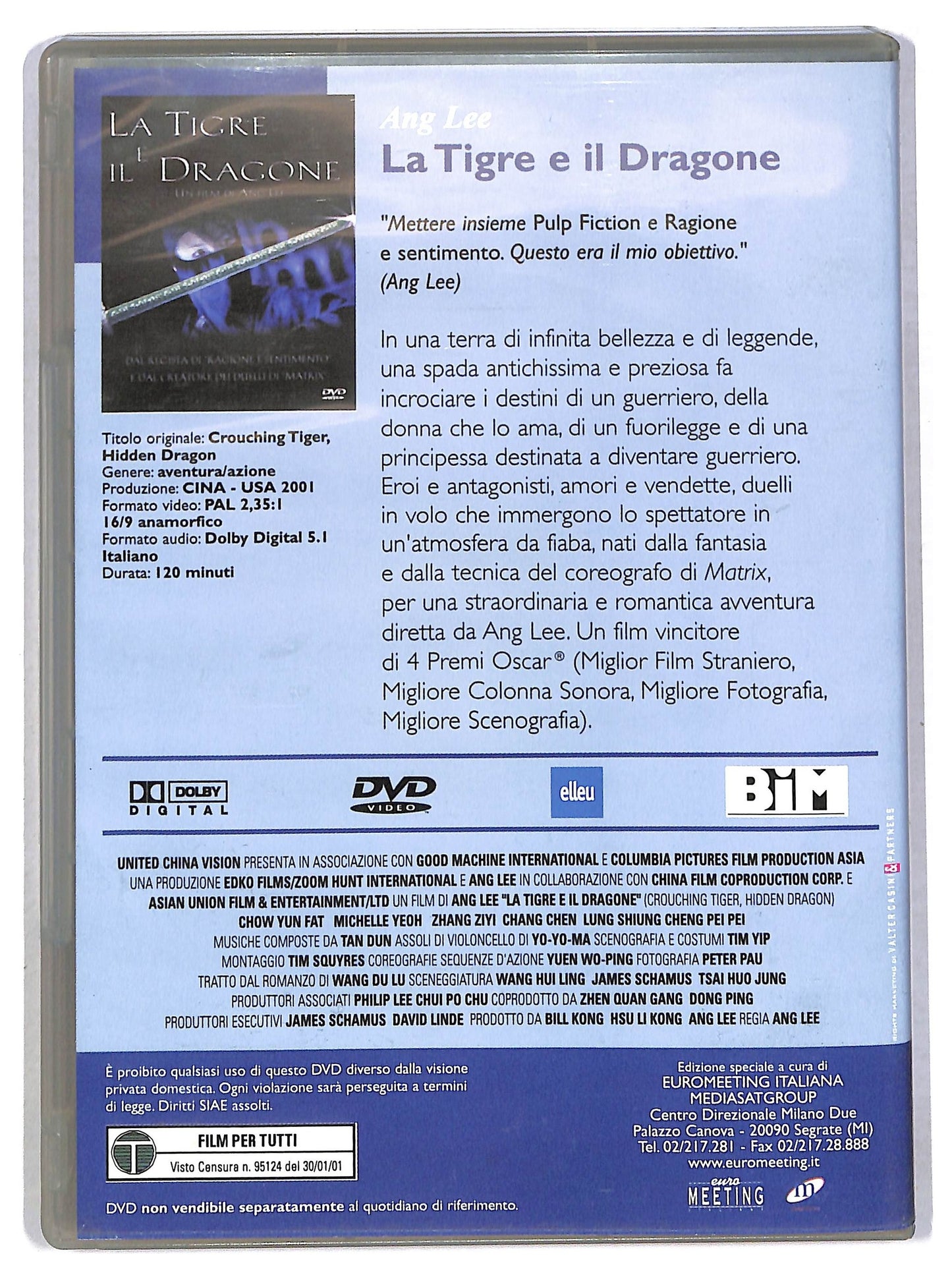 EBOND la tigre e il dragone EDITORIALE DVD D794459