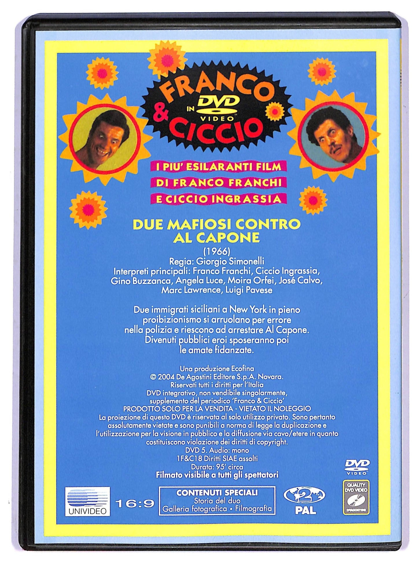 EBOND Due Mafiosi Contro Al Capone - Franco e Ciccio DVD Editoriale D794656