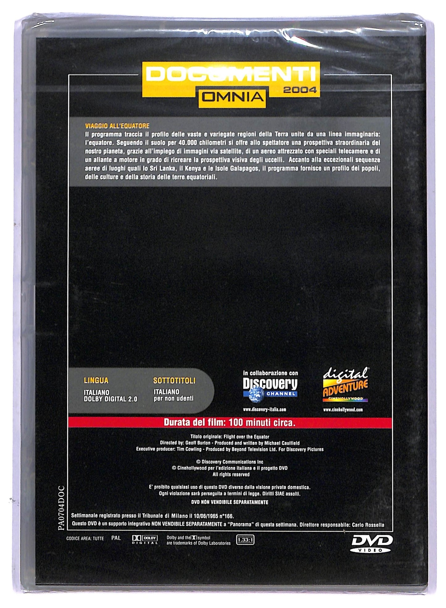 EBOND Documenti 2004 - Viaggio All'Equatore EDITORIALE DVD D795264