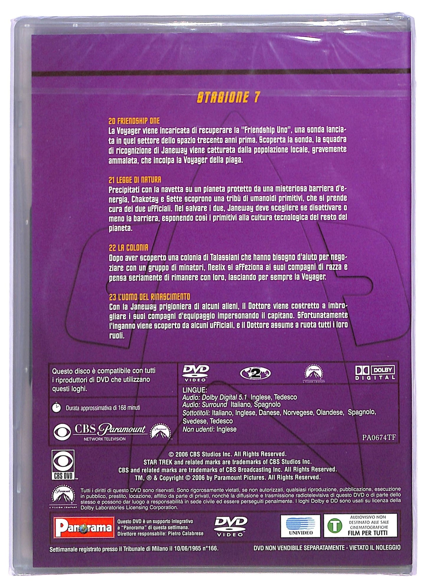 EBOND Star Trek: Voyager Stagione 7 Volume 6 EDITORIALE DVD D795301