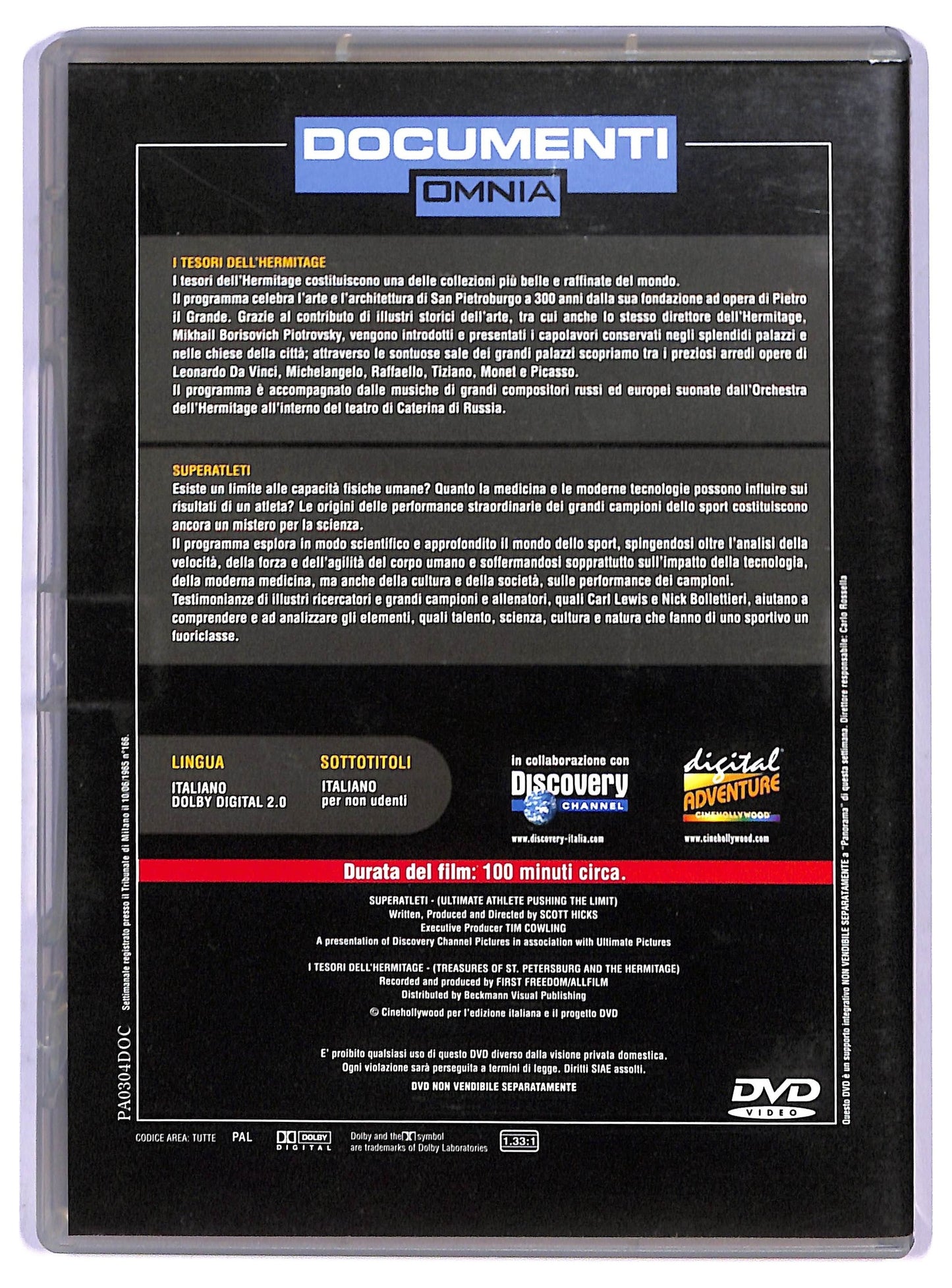 EBOND Documenti 2004 - I tesori Dell'Hermitage - Superatleti EDITORIALE DVD D795316