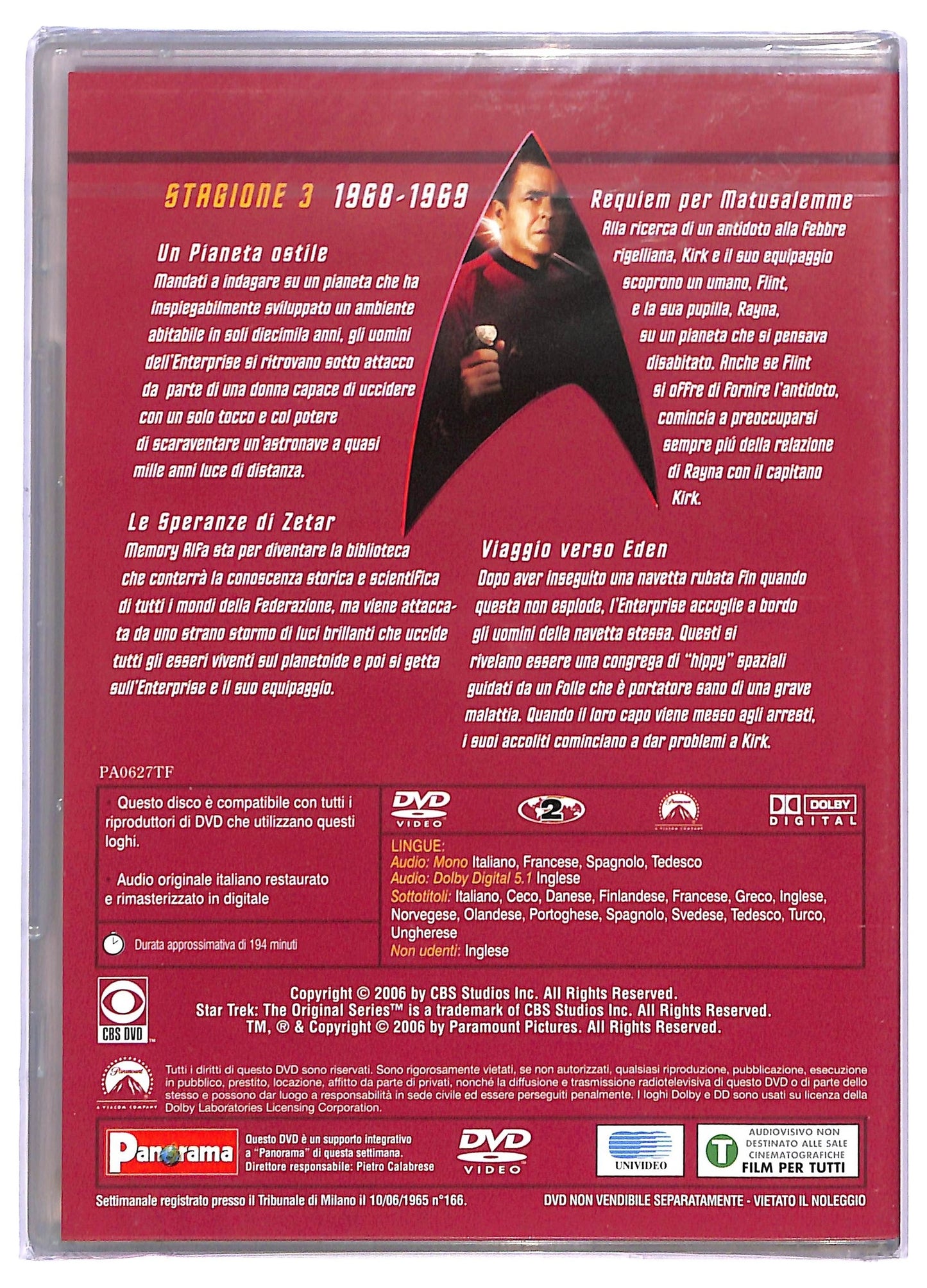 EBOND StarTrek Serie Classica Stagione 3 Epsiodi 17 - 20 EDITORIALE DVD D795329
