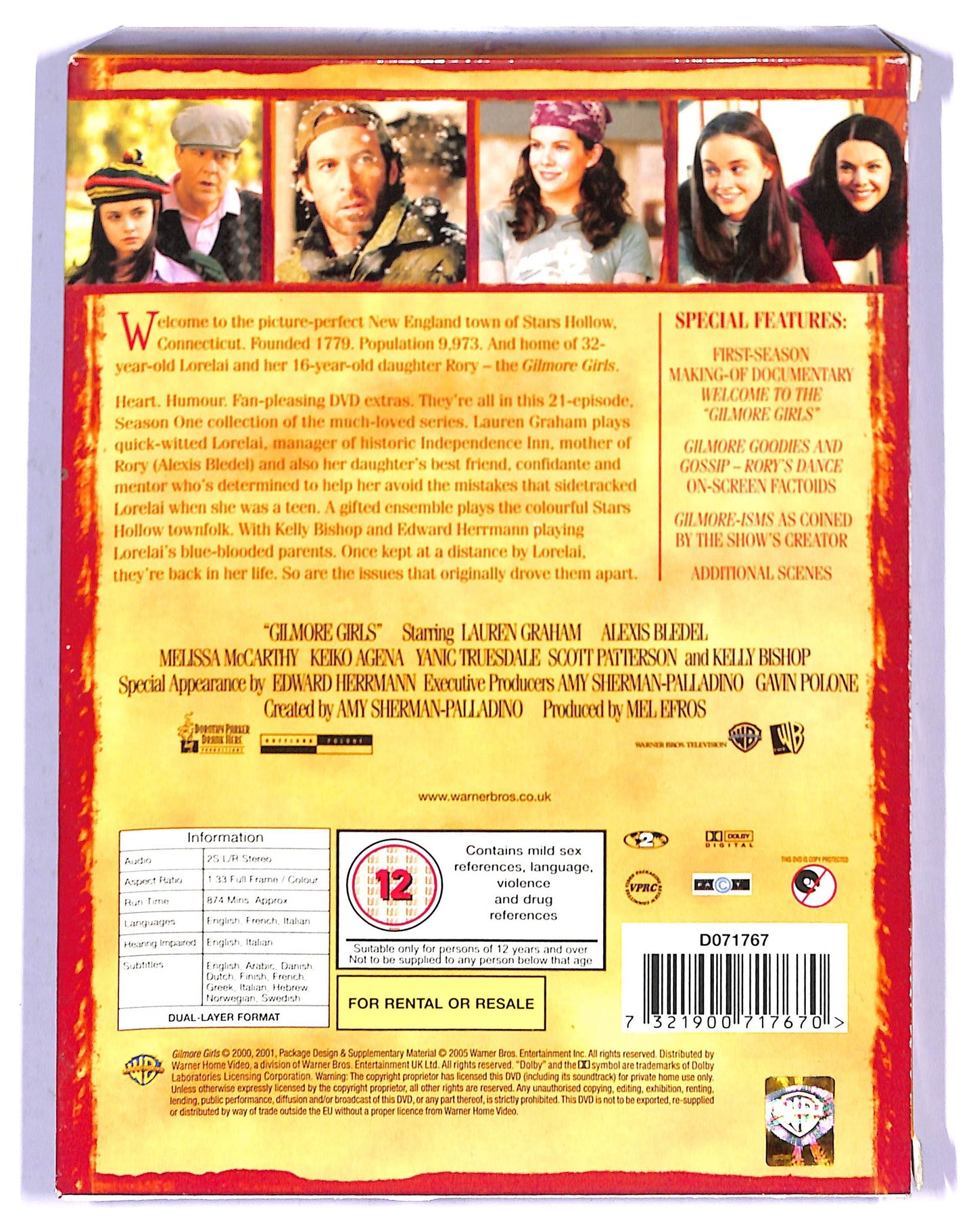EBOND Gilmore Girls - The Complete Season 1 - Edizione Regno Unito DVD D795401
