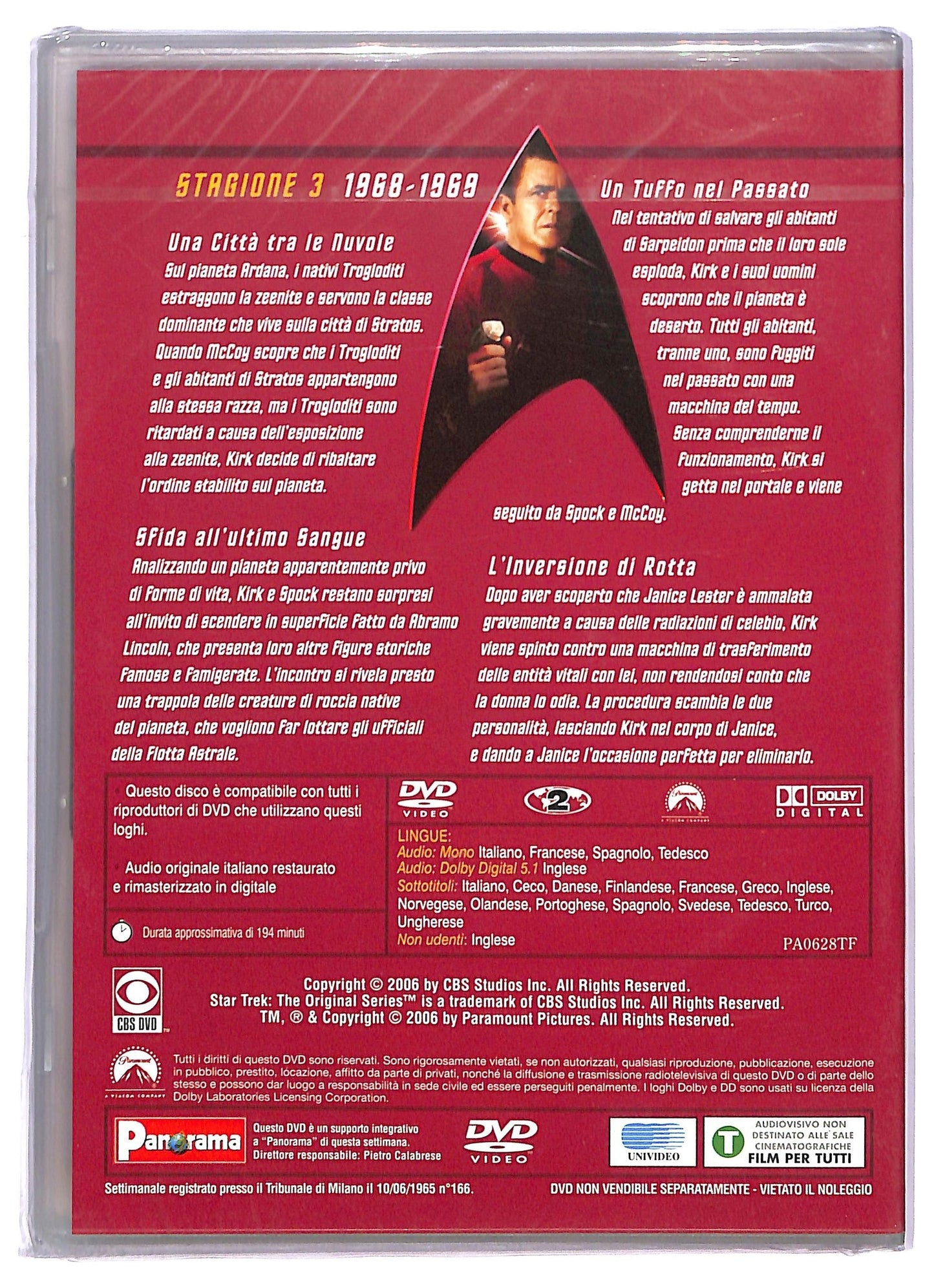 EBOND Star Trek Serie Classica Stagione 3 Episodi 21-24 DVD Slim D795434