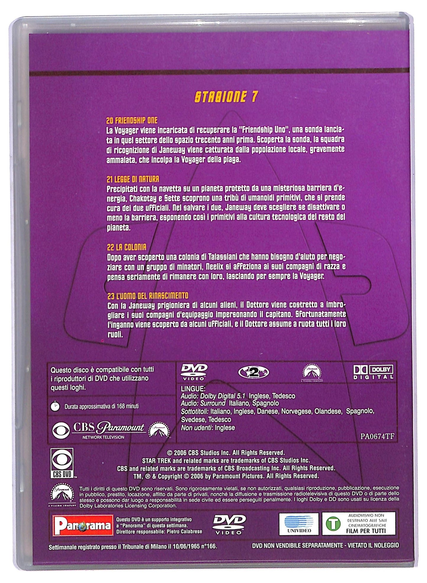 EBOND Star Trek: Voyager Stagione 7 Volume 6 EDITORIALE DVD D795438