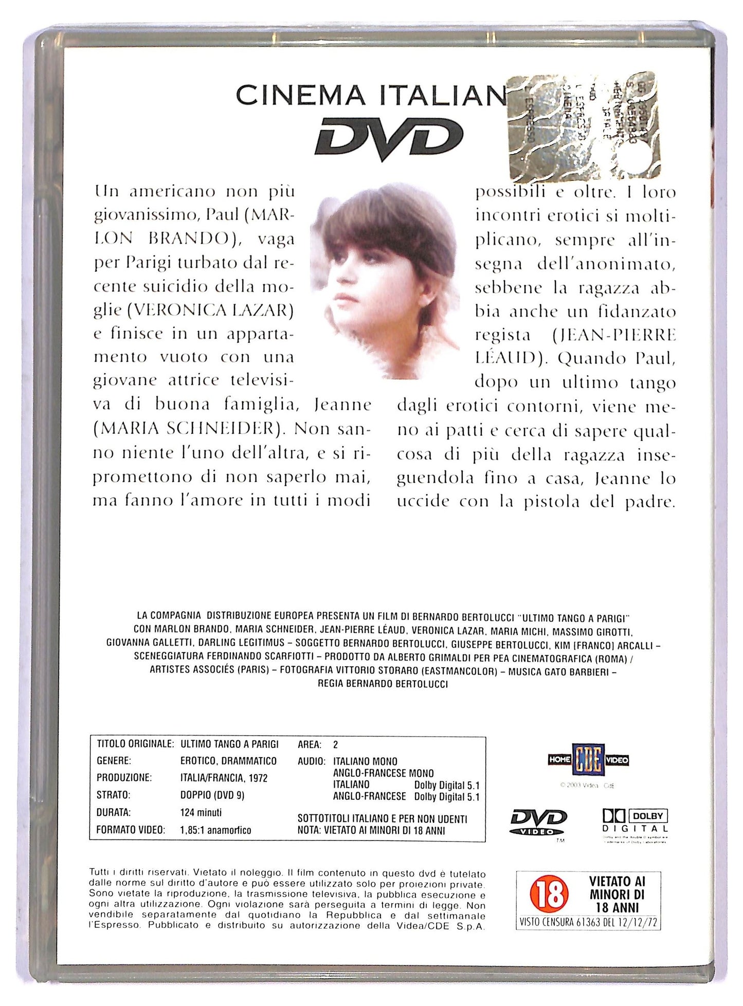 EBOND Ultimo tango a Parigi EDITORIALE DVD D795453