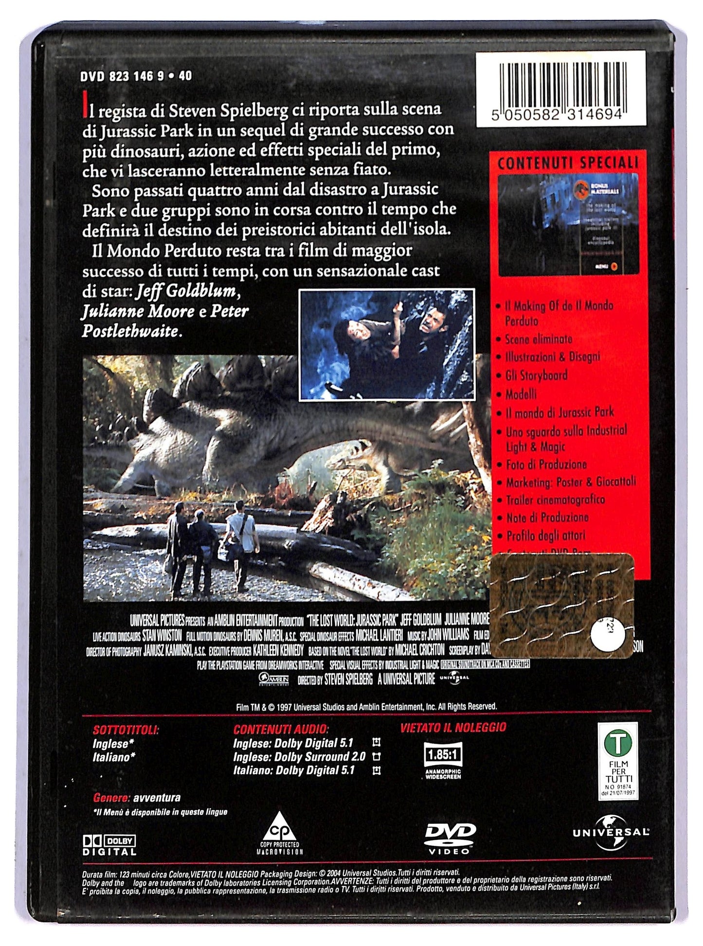 EBOND il mondo perduto, jurassic park DVD D795524