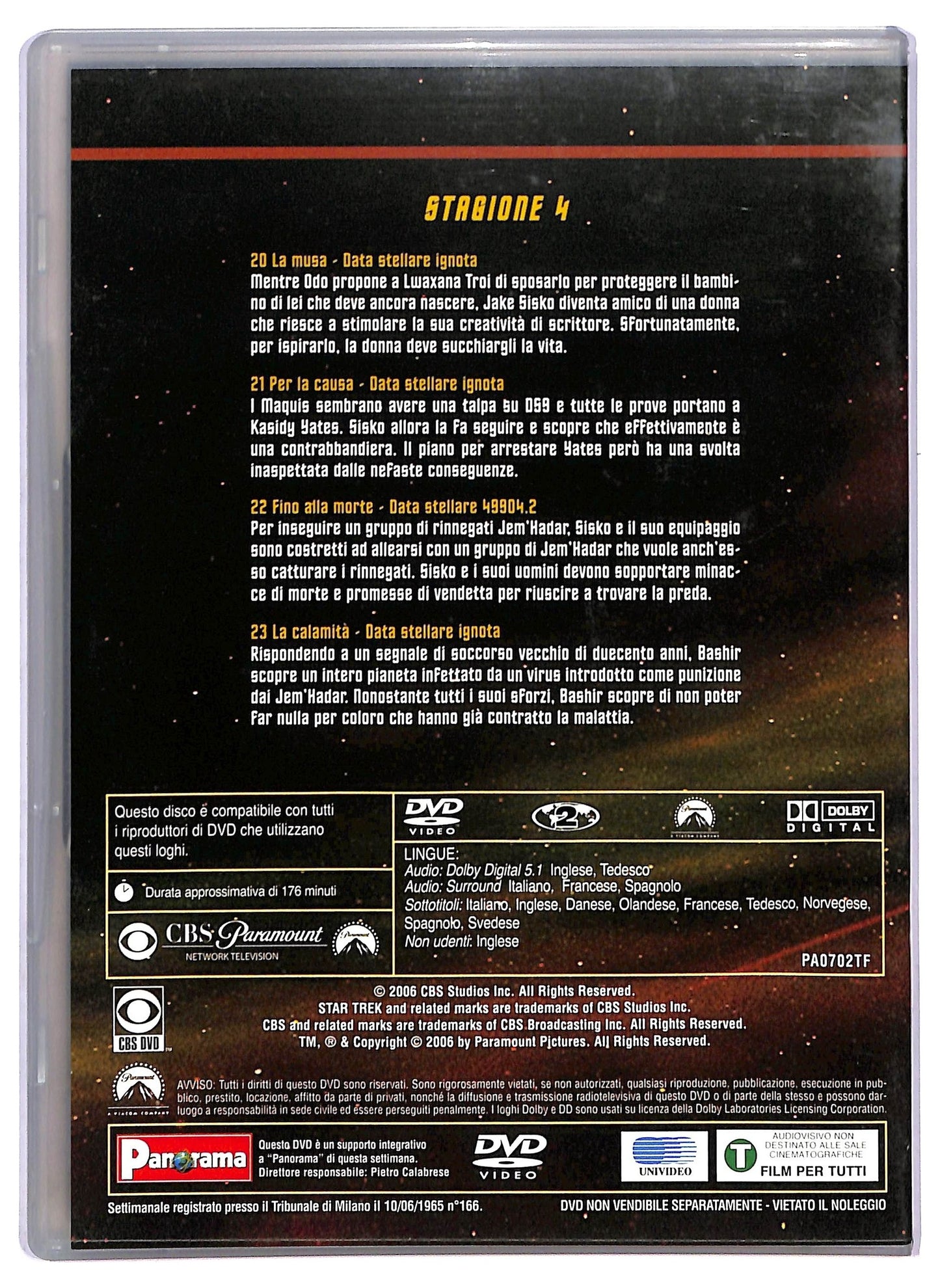 EBOND Star Trek Deep Space Nine Stagione 4 Episodi 20 - 23 EDITORIALE DVD D795607
