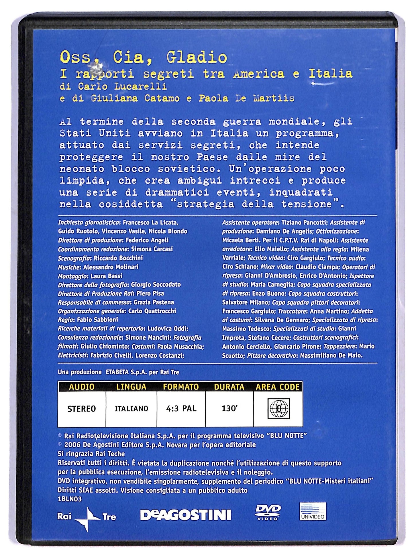 EBOND Blu Notte Vol.3 - Oss, Cia, Gladio EDITORIALE DVD D795643