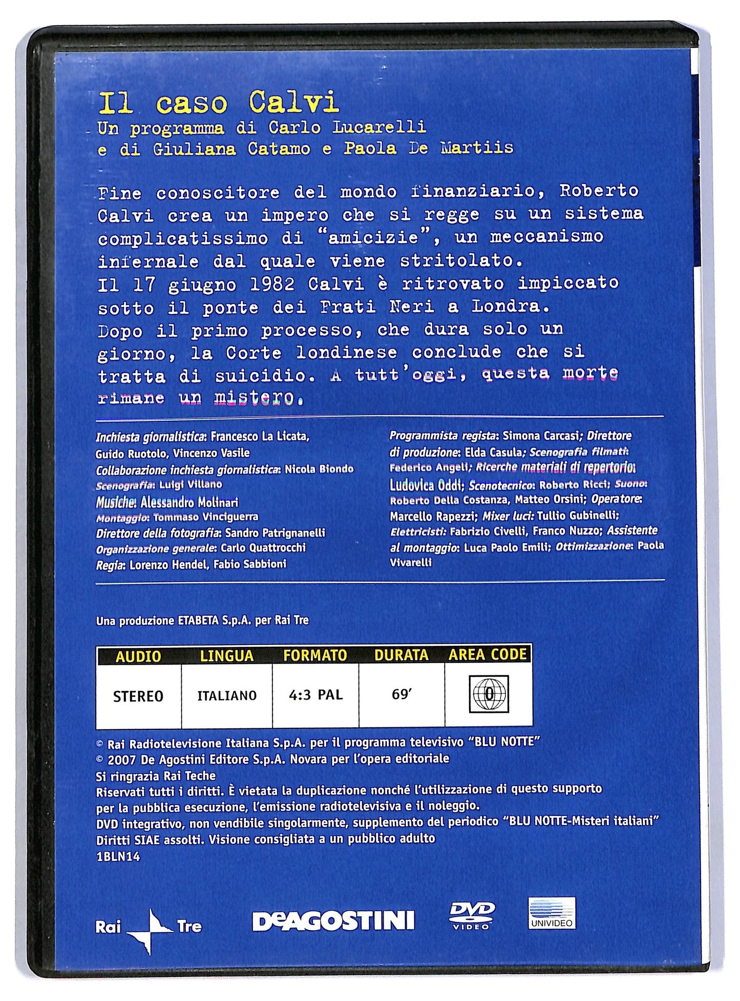 EBOND Il caso Calvi vol.14 EDITORIALE DVD D795704