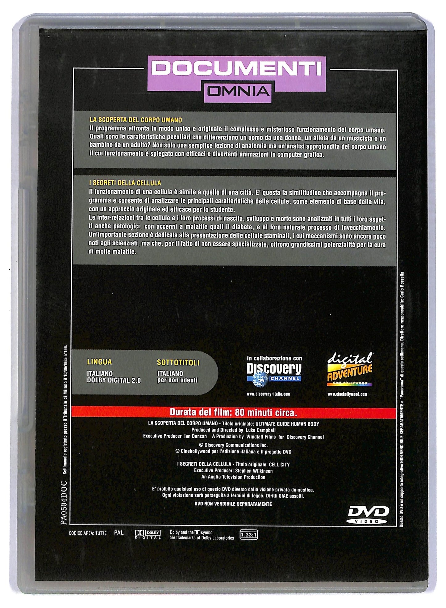 EBOND Documenti 2004 - IL Corpo Umano - La cellula EDITORIALE DVD D795752
