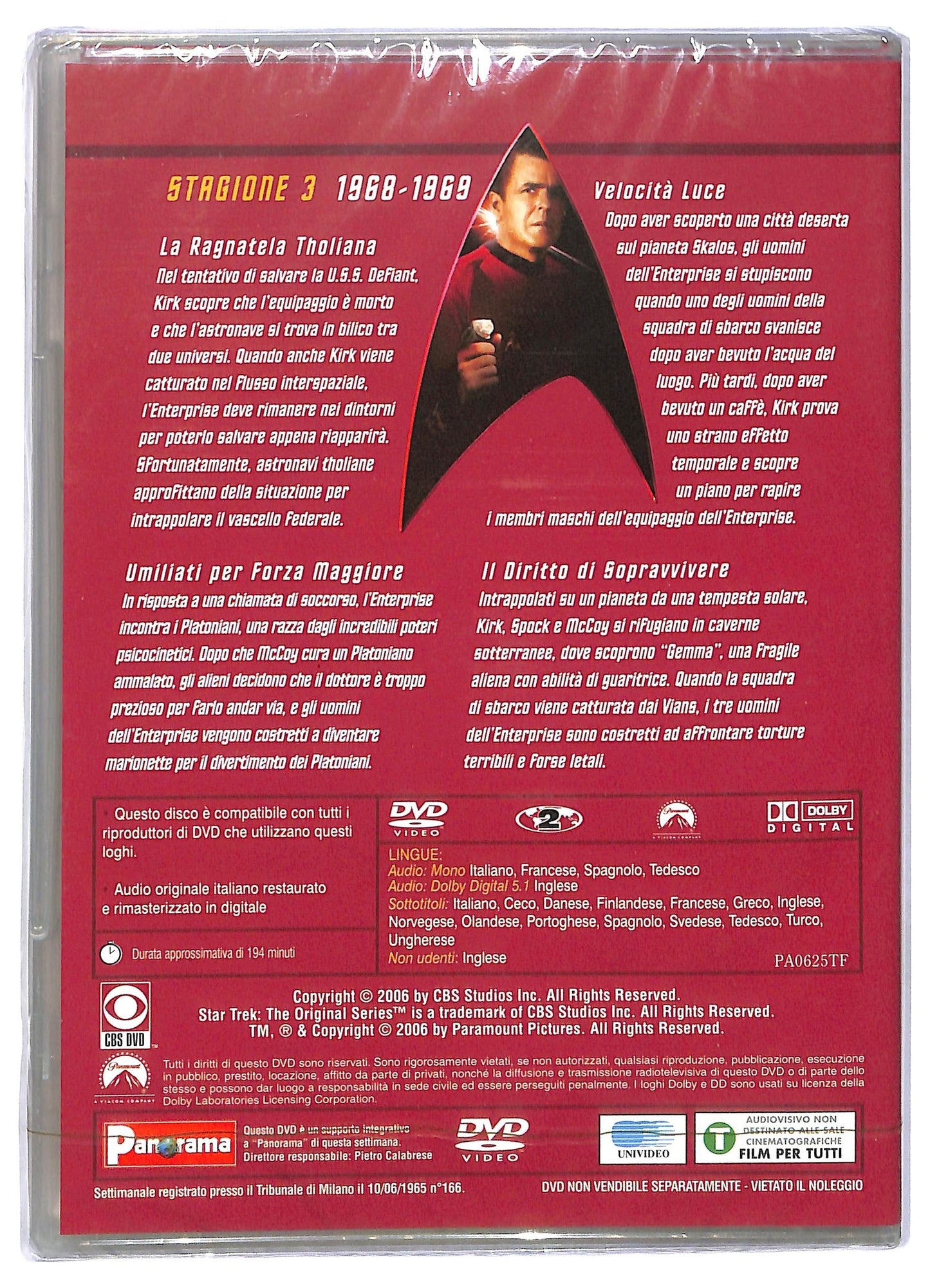 EBOND Star trek serie classica stagione 3 EDITORIALE DVD D795802