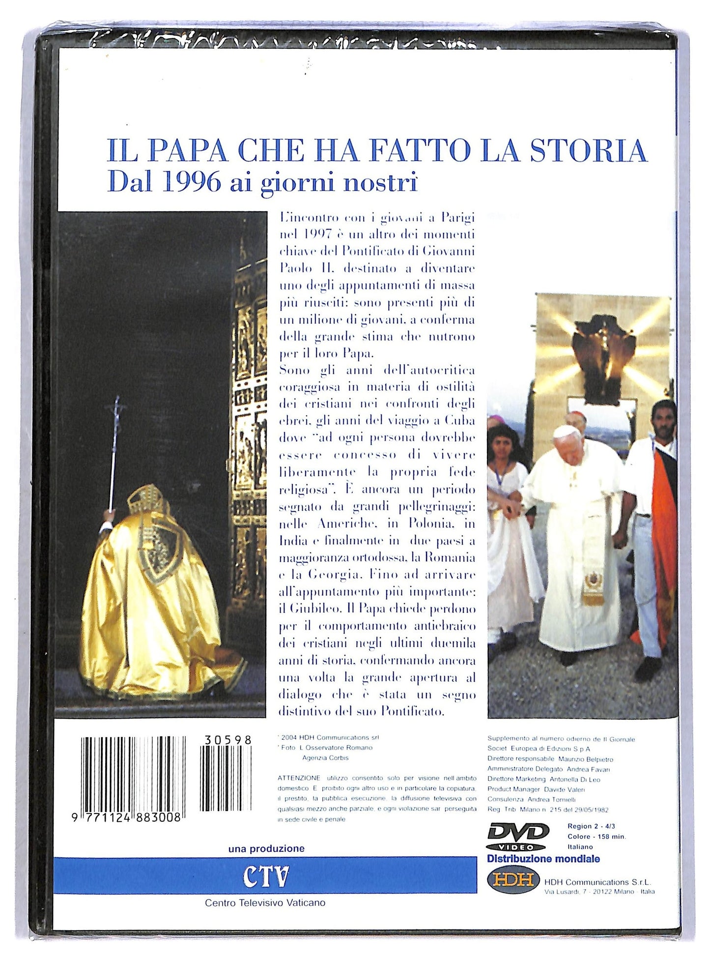 EBOND IL Papa Che Ha Fatto lLa Storia Dal 1996 Ad Oggi EDITORIALE DVD D796034