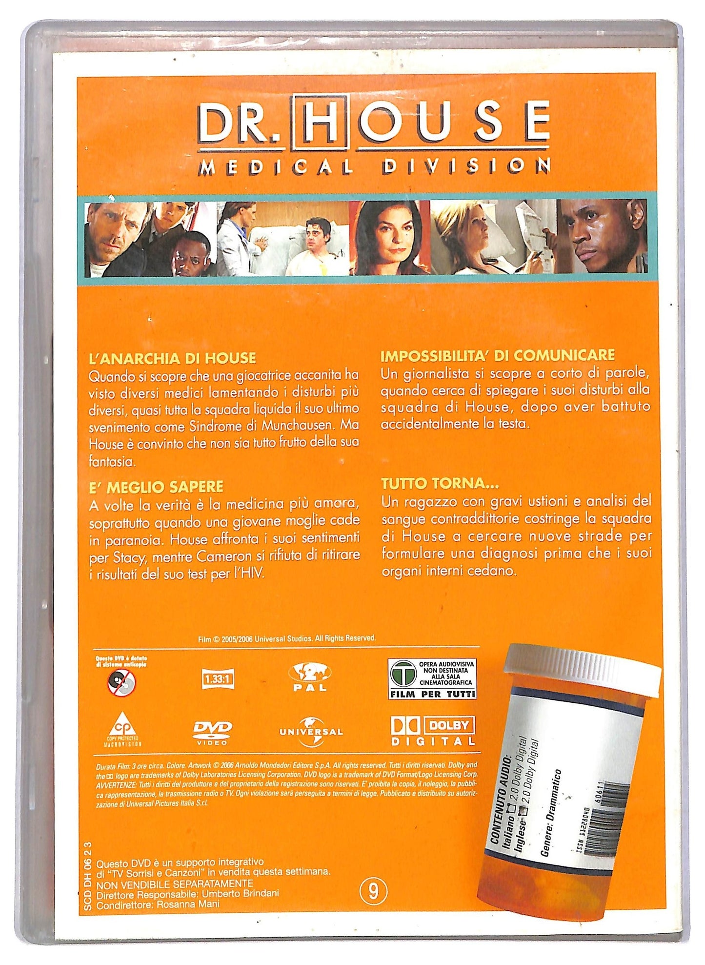 EBOND Dr.House Stagione 2 Disco 3 Episodi 9 - 12 EDITORIALE DVD D796123