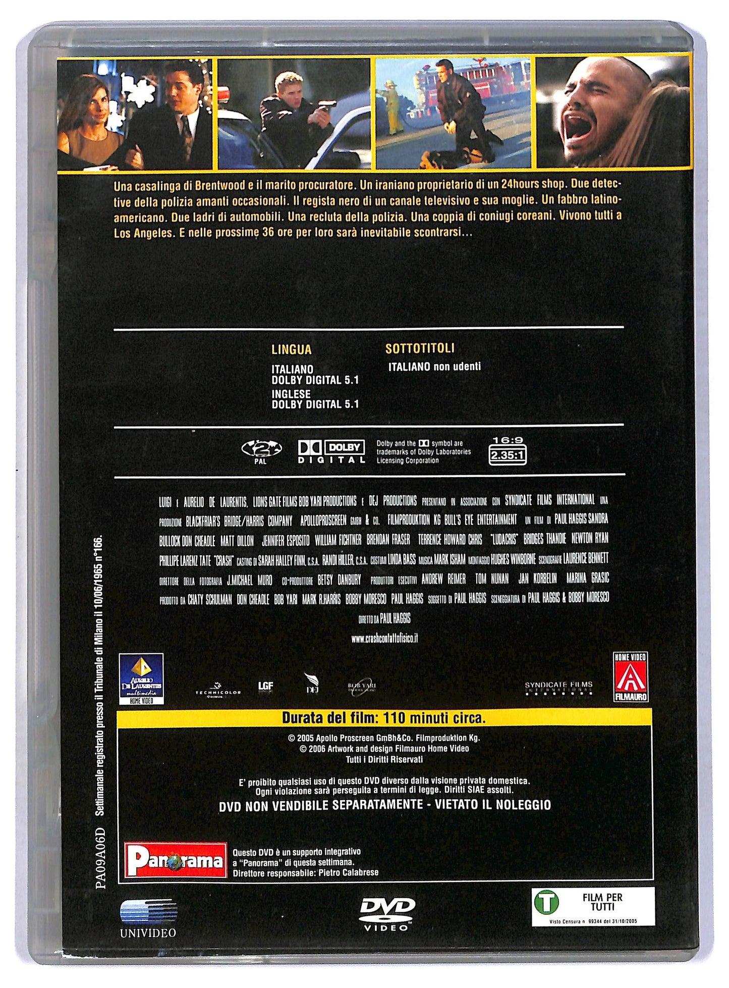 EBOND Crash - Contatto fisico EDITORIALE DVD D796505