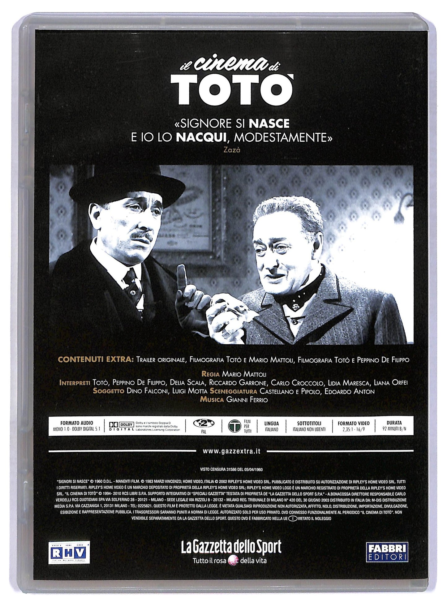 EBOND Signori Si Nasce DVD Editoriale D796516