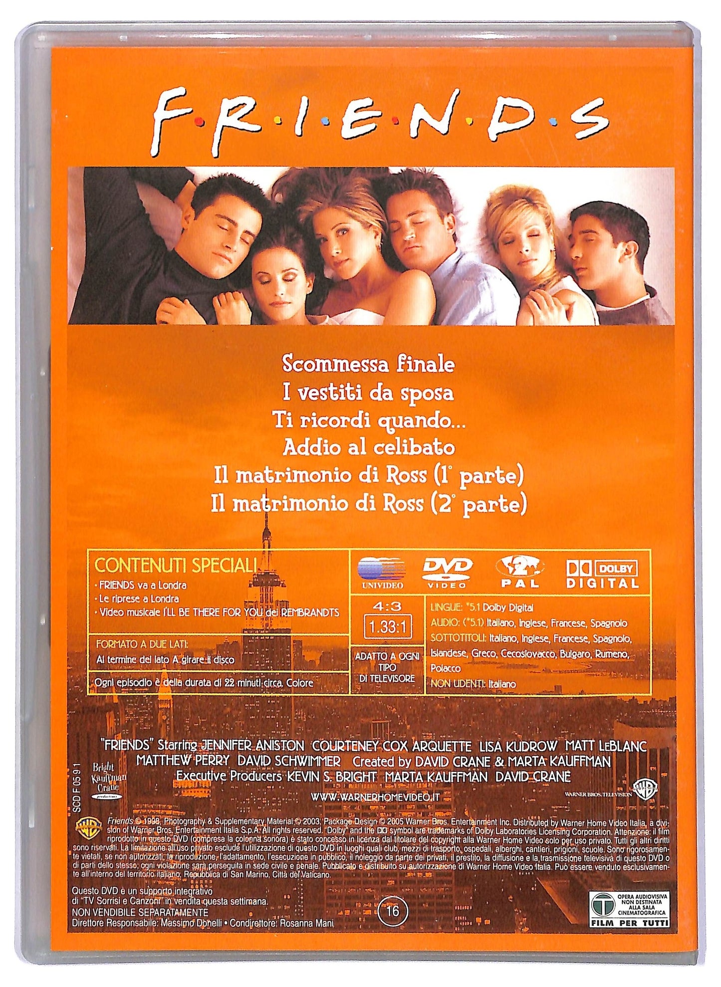 EBOND Friends Stagione 4 Episodi 19 - 24 EDITORIALE DVD D796526