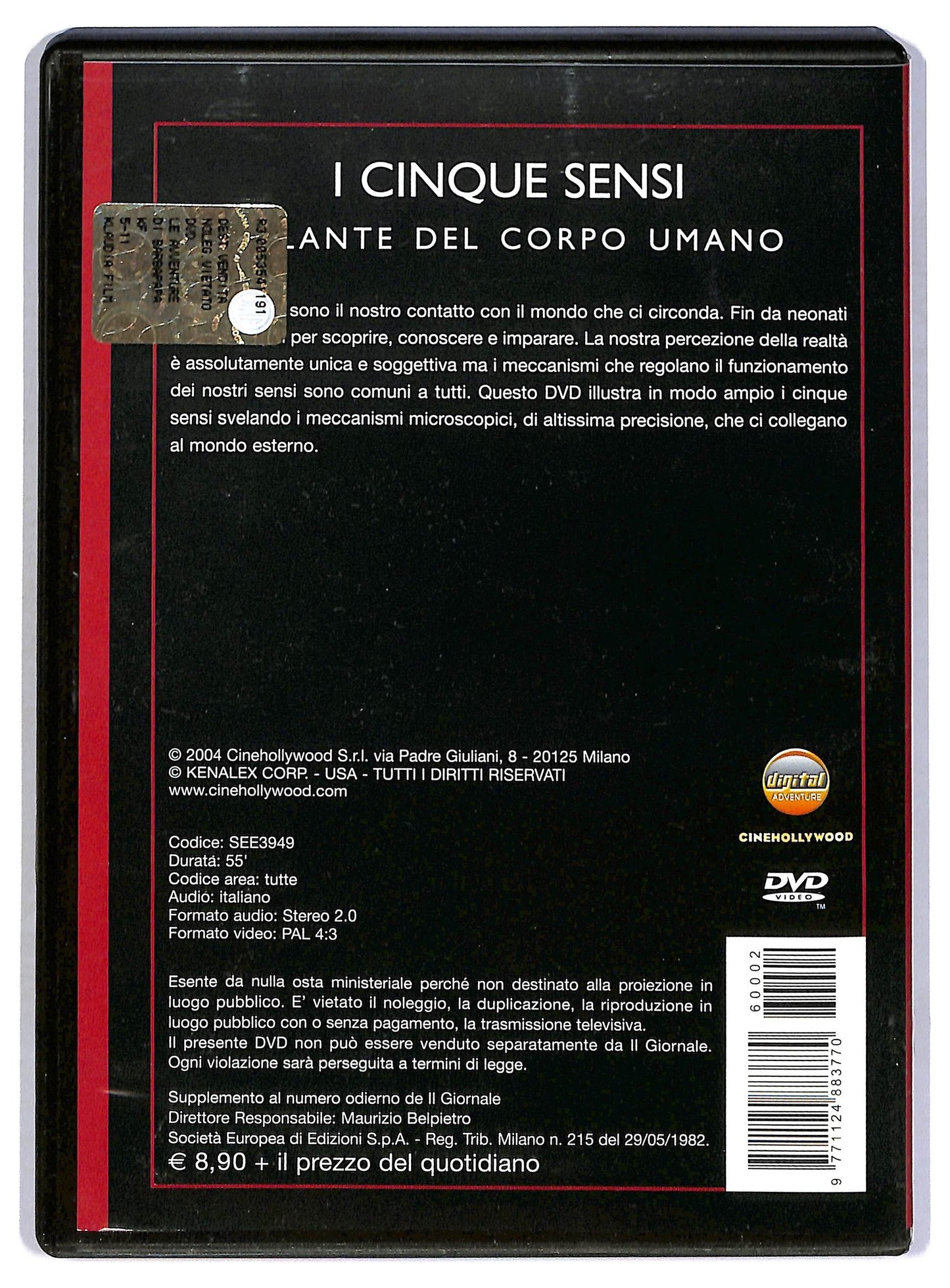EBOND i 5 Sensi - Atlante Del Corpo Umano DVD Editoriale D796715
