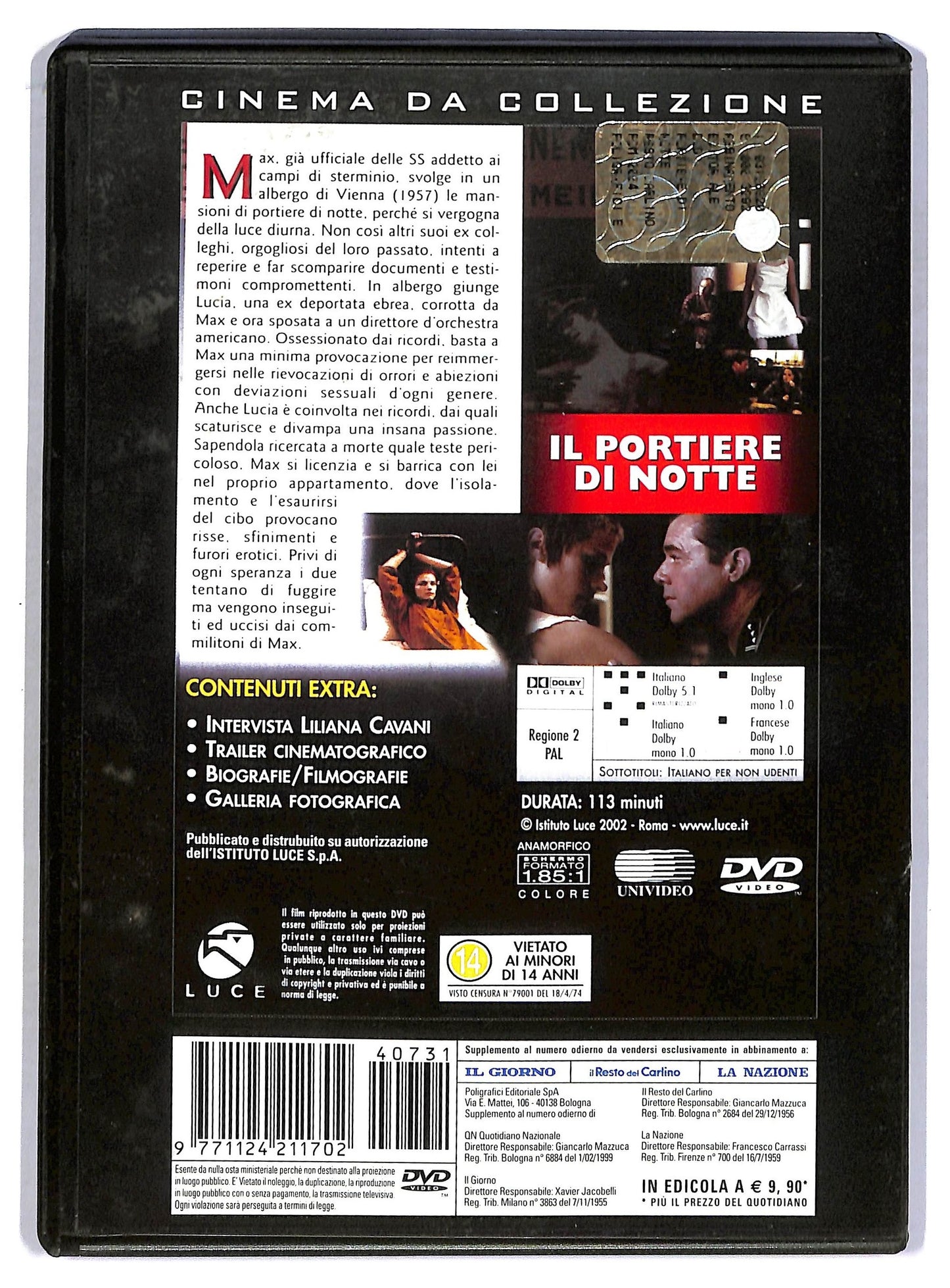 EBOND Il portiere di notte EDITORIALE DVD D796802