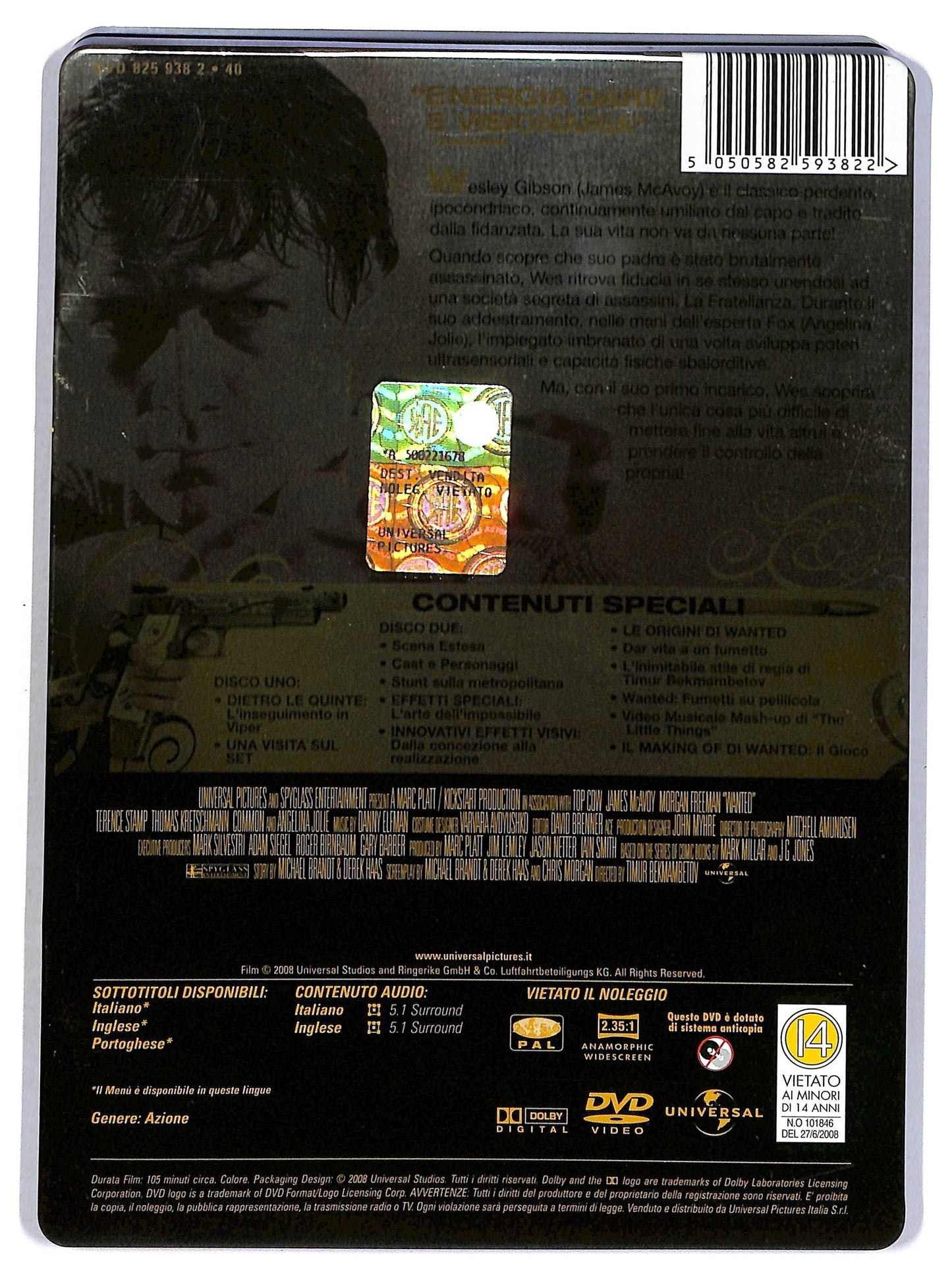 EBOND wanted scegli il tuo destino (2 DVD) EDIZIONE SPECIALE STEELBOOK DVD D796921
