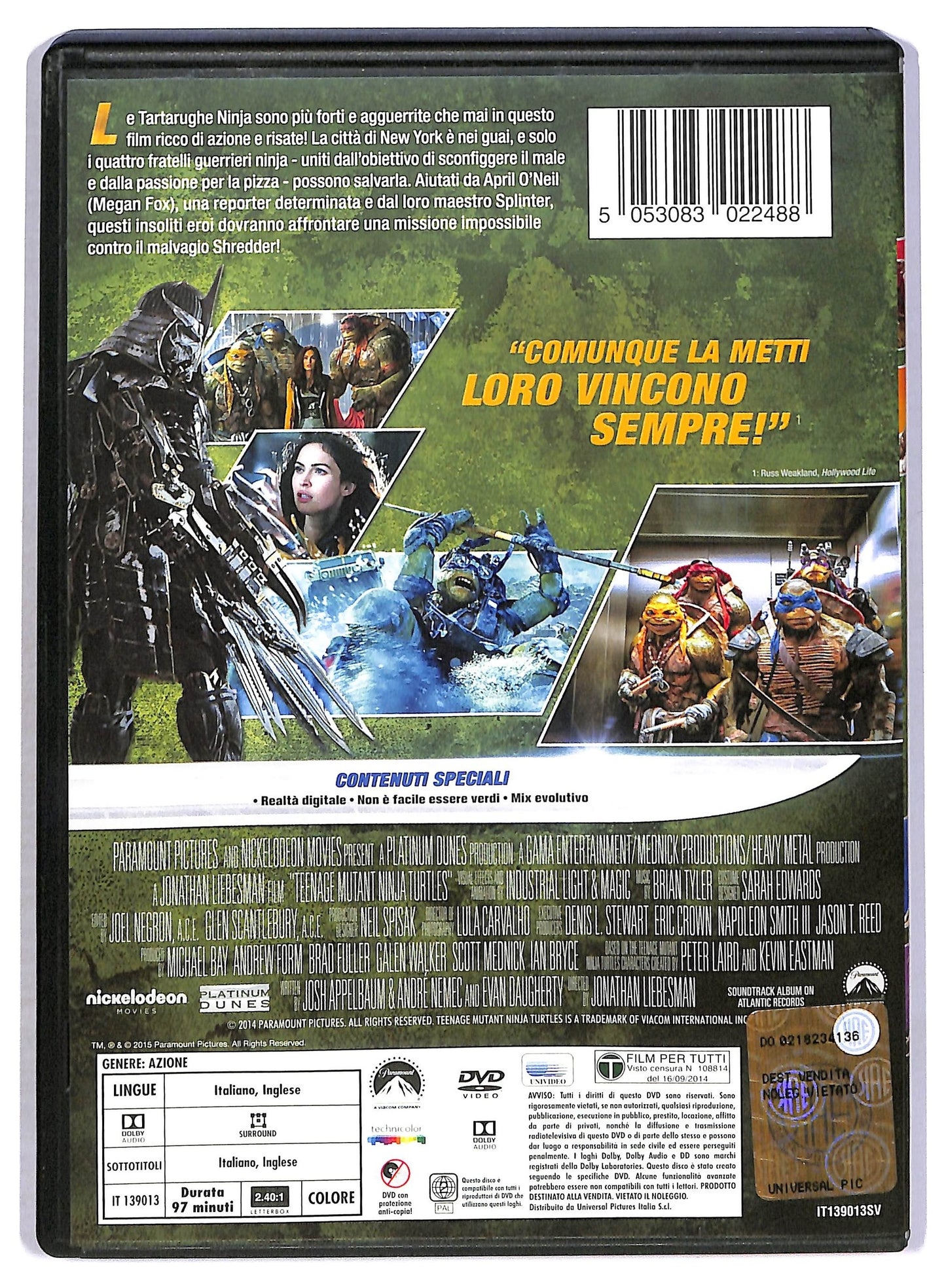EBOND Tartarughe Ninja DVD D797307