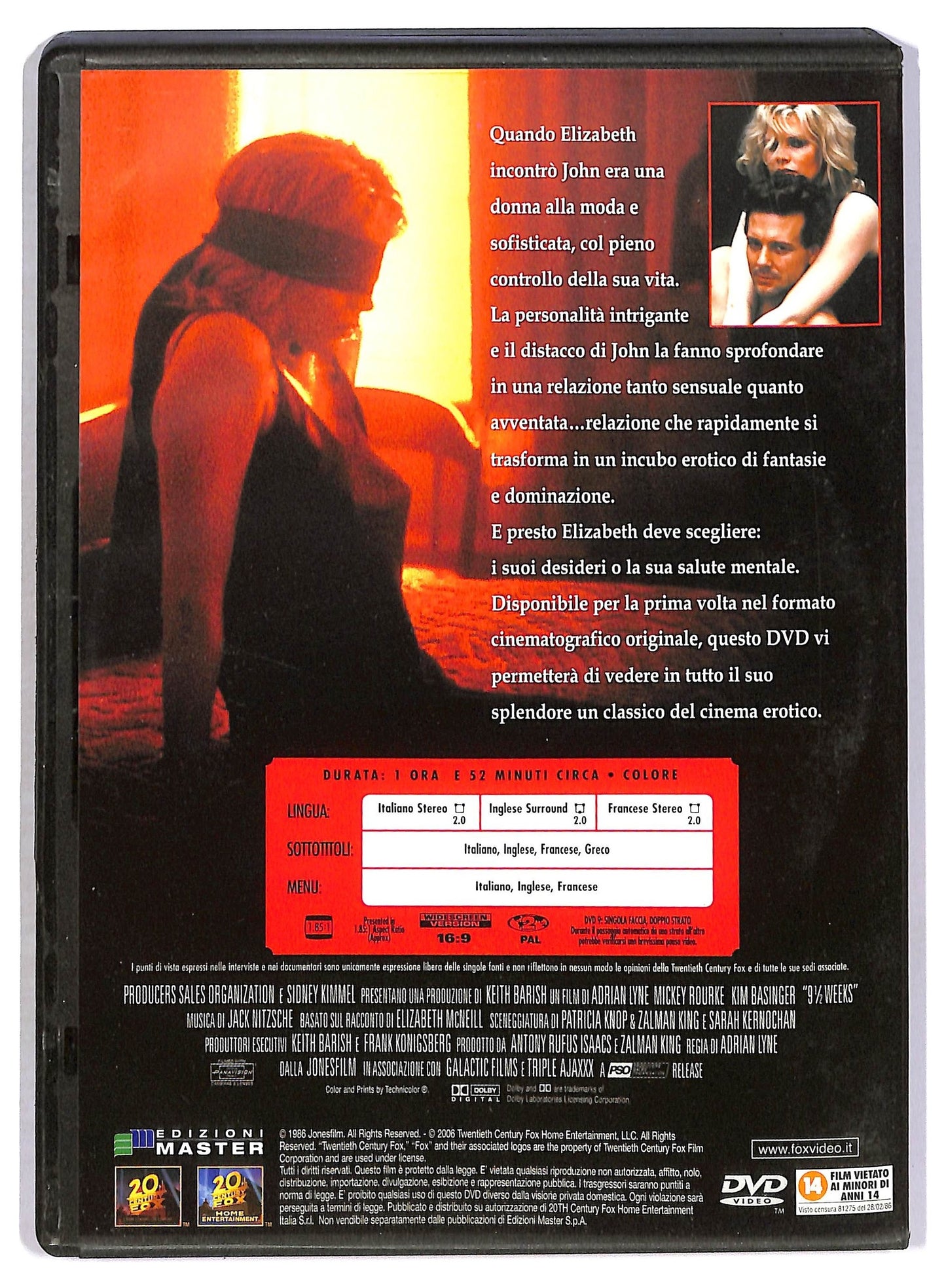 EBOND 9 settimane e 1/2 EDITORIALE DVD D797747