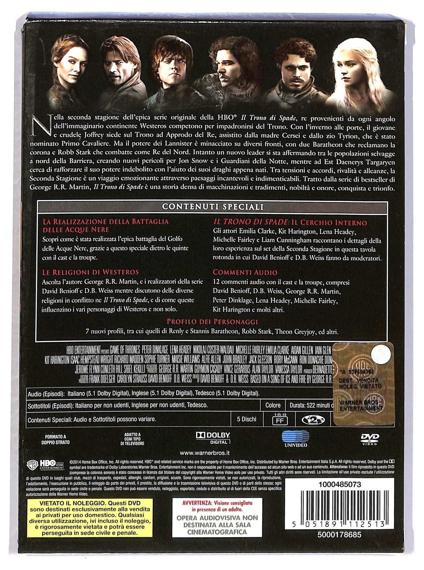 EBOND Il Trono di Spade - la seconda Stagione Completa DVD D797754