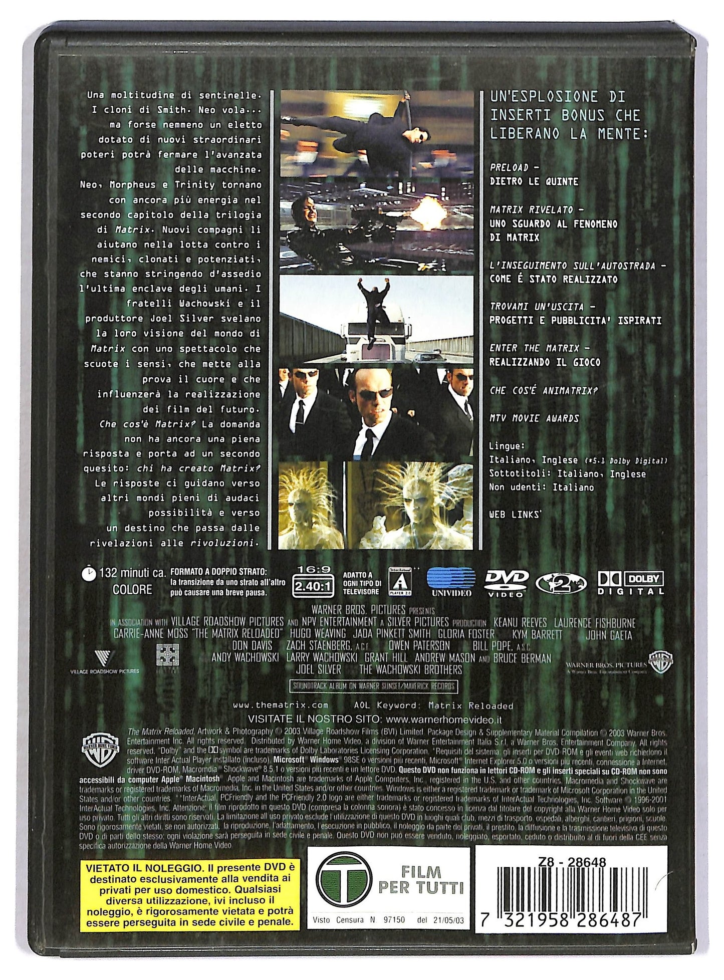 EBOND Matrix Reloaded DVD D797762