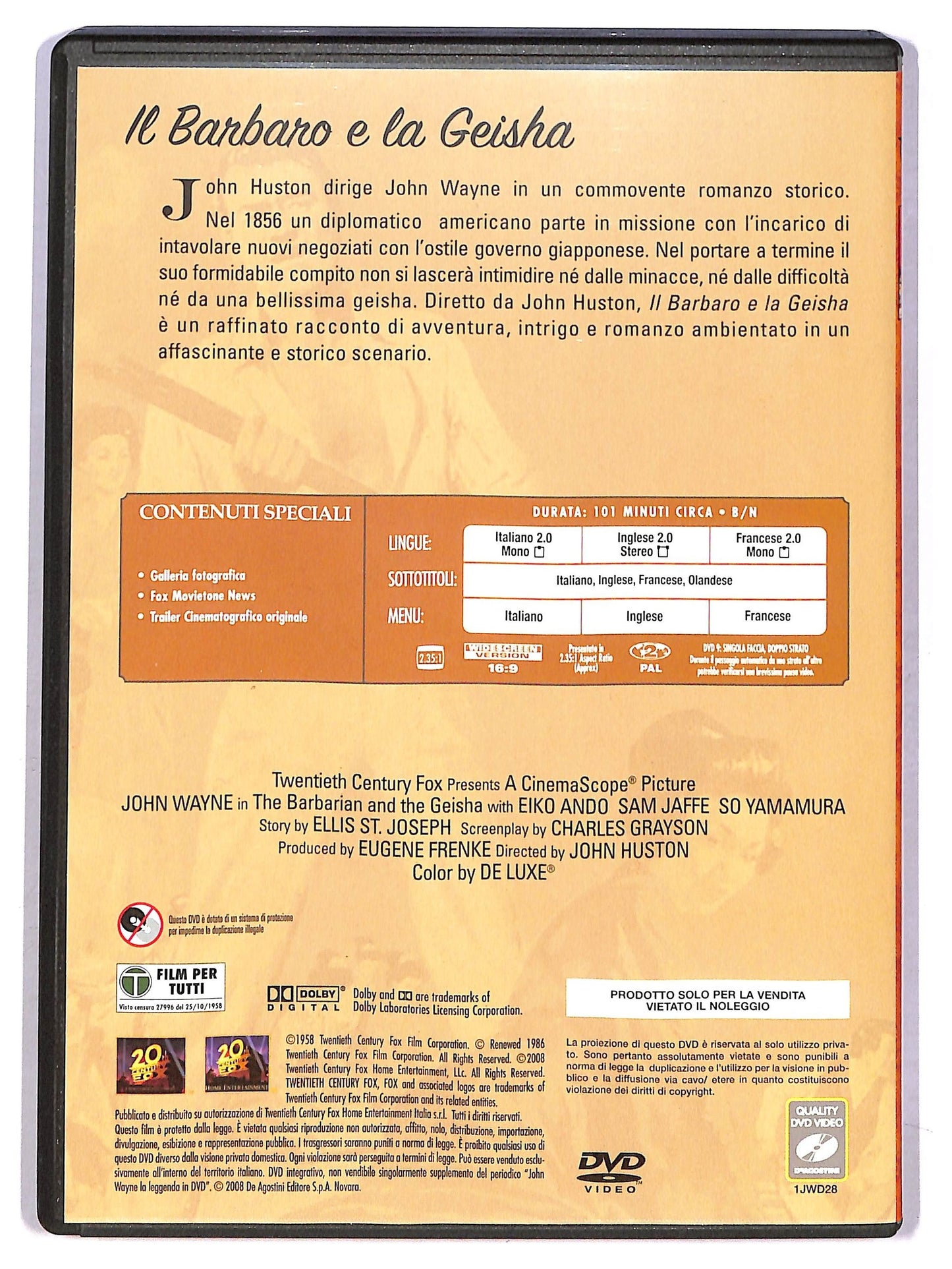 EBOND Il barbaro e la geisha - EDITORIALE DVD D797856
