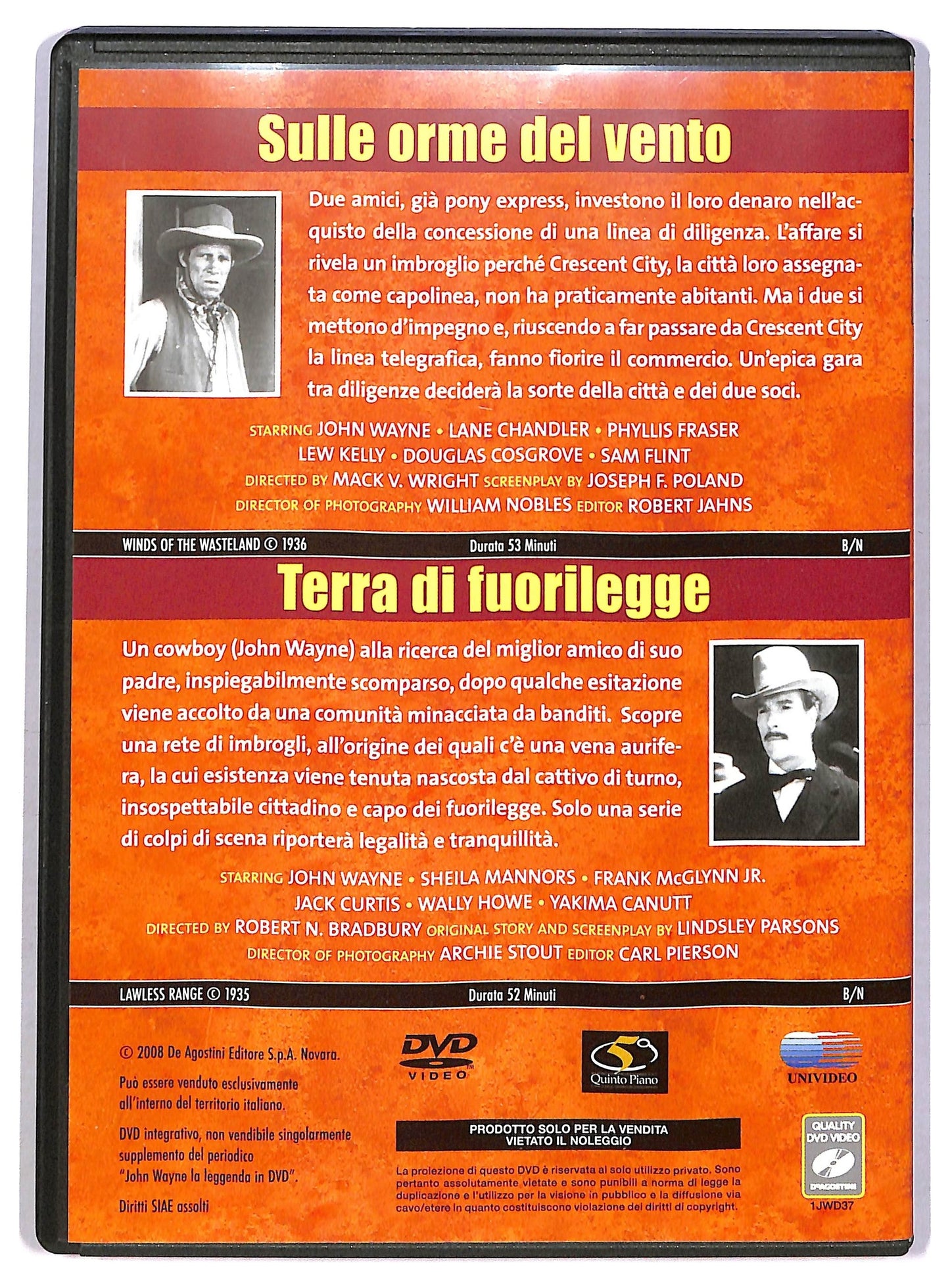 EBOND Sulle orme del vento + Terra di fuorilegge EDITORIALE DVD D797904