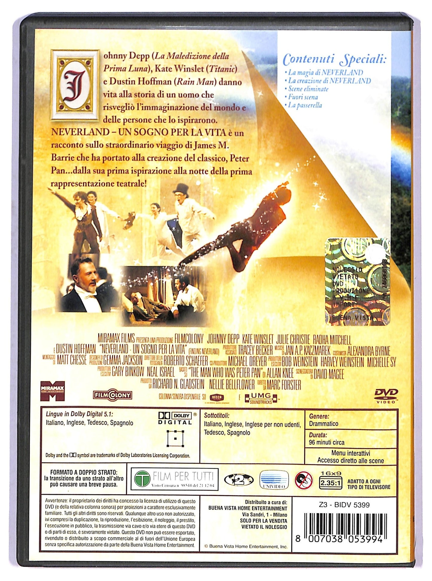 EBOND Neverland - Un Sogno Per La Vita DVD Ex Noleggio D798036