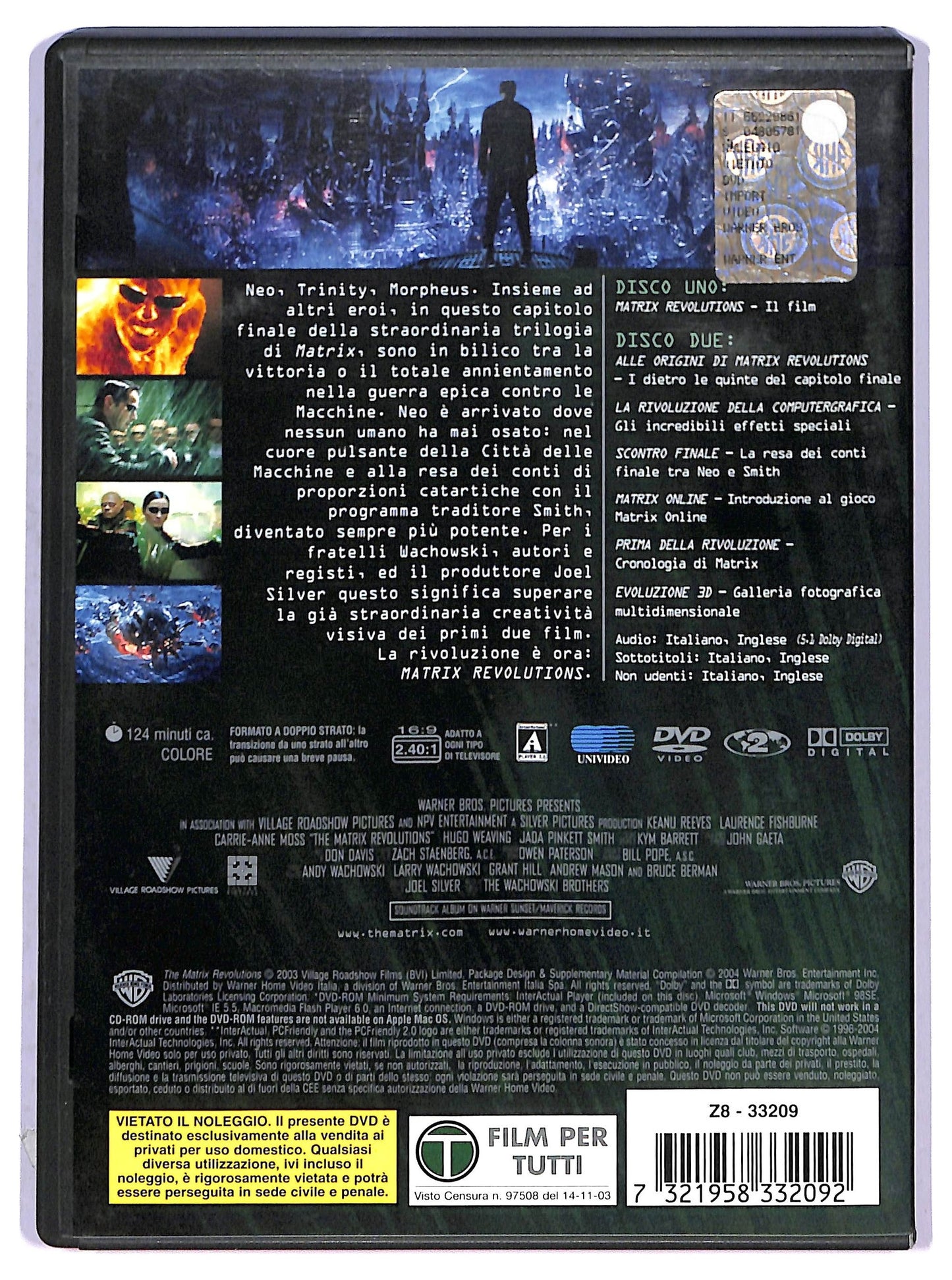 EBOND Matrix Revolutions DVD D798041