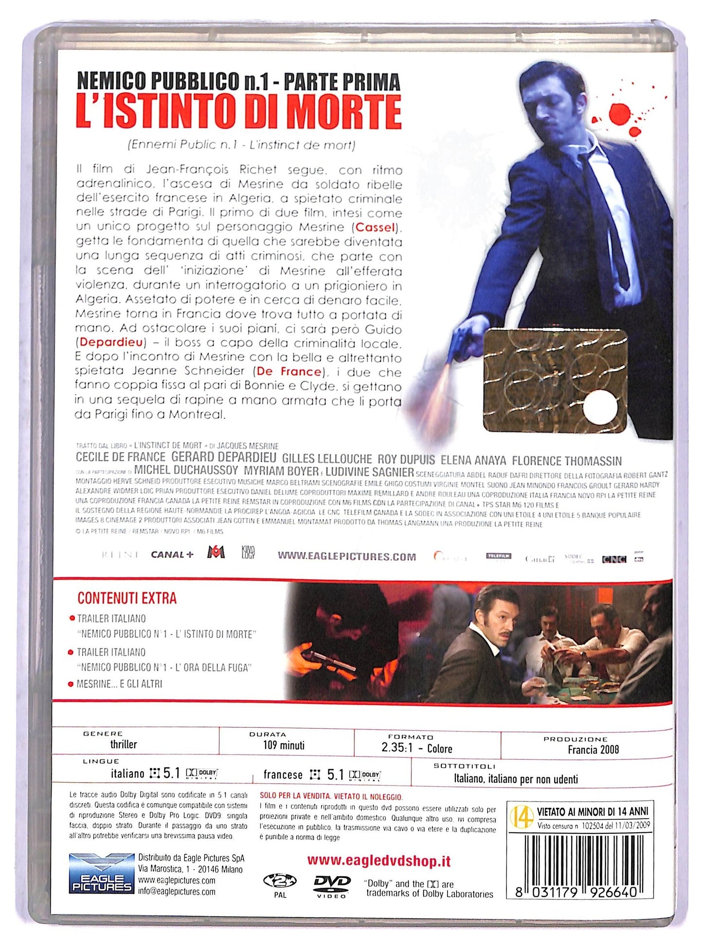 EBOND Nemico Pubblico N. 1. L'istinto Di Morte DVD D798435
