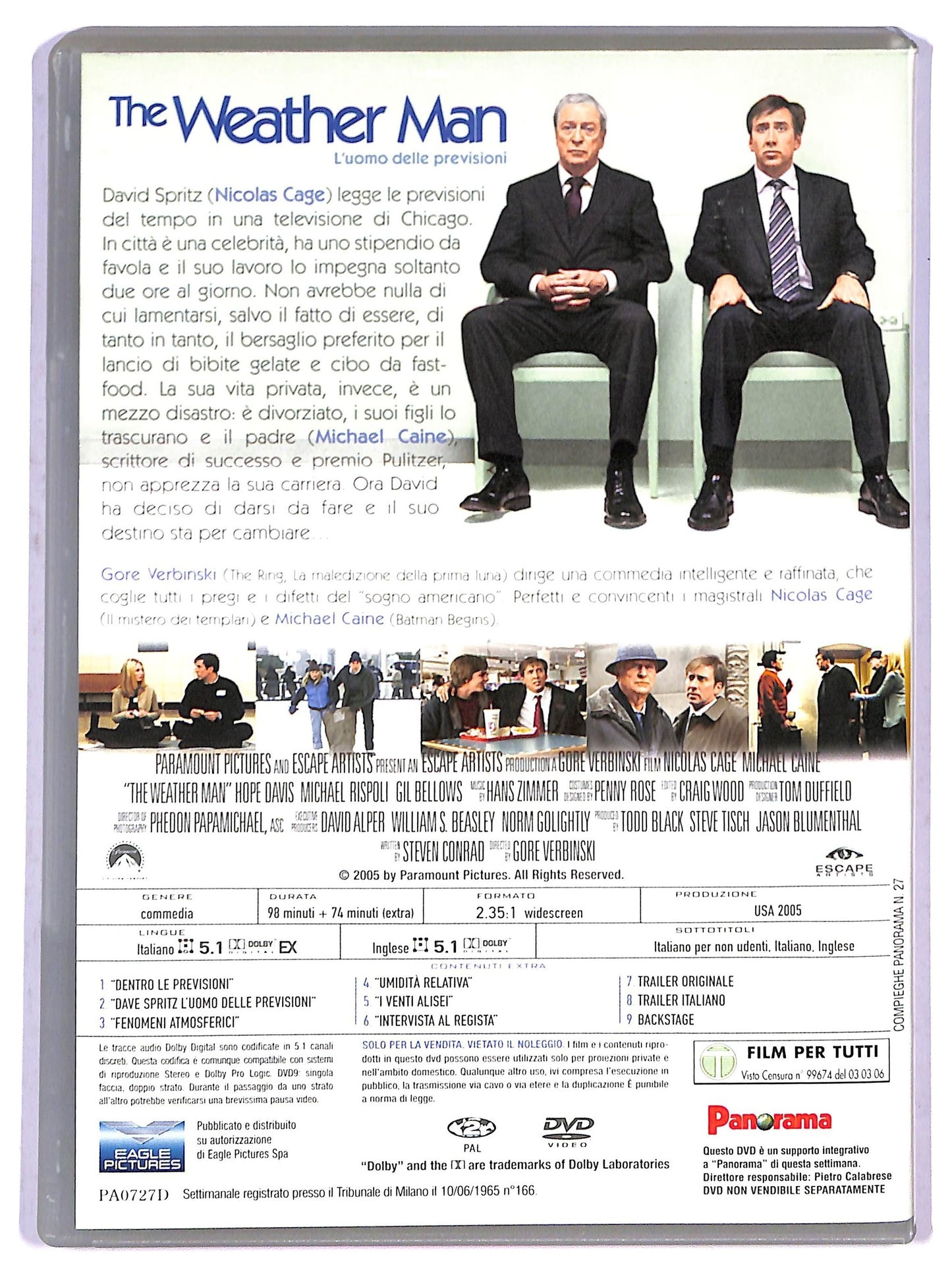 EBOND The Weather Man - L'uomo delle previsioni EDITORIALE DVD D798556
