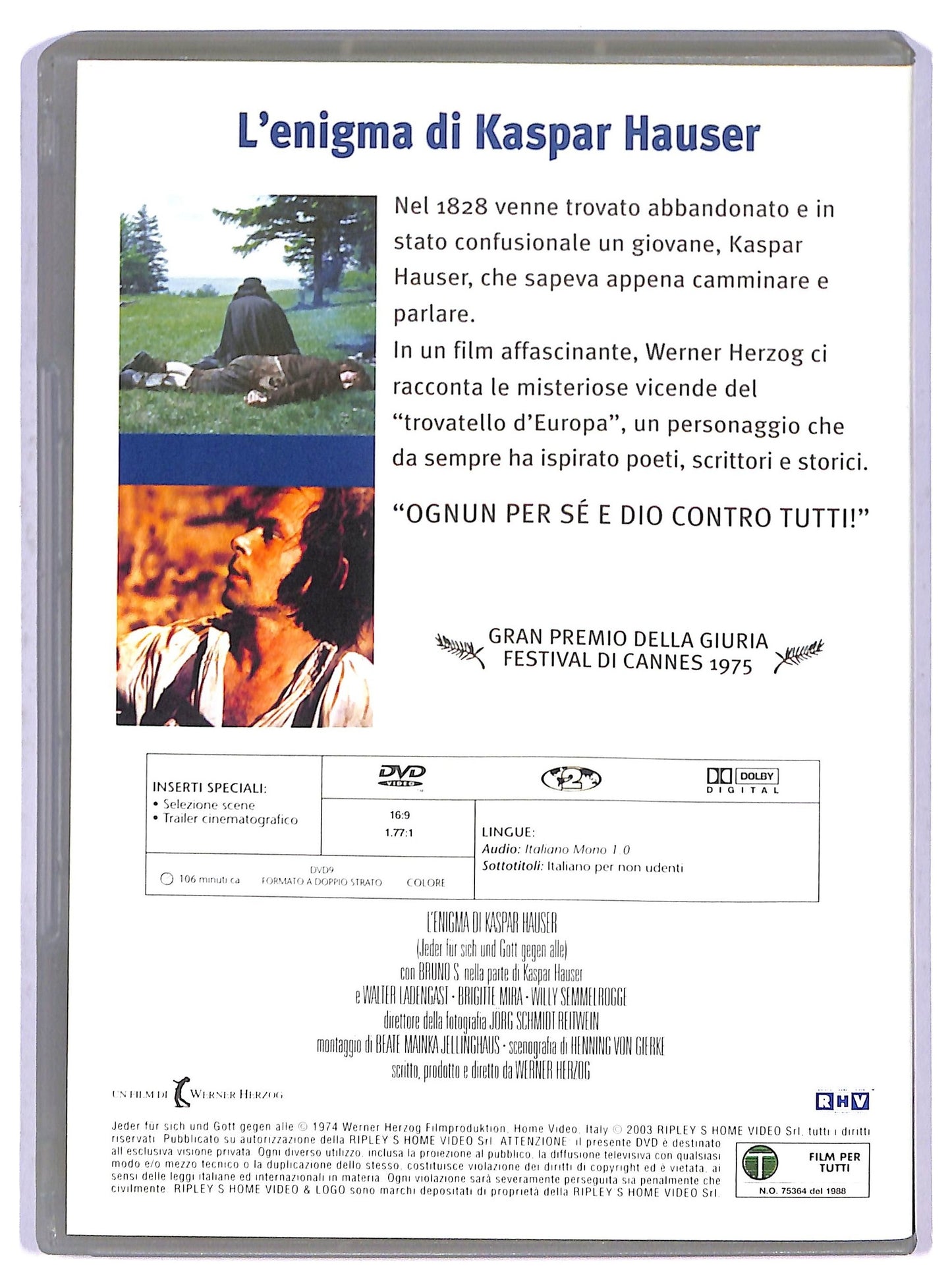 EBOND L'enigma di Kaspar Hauser EDITORIALE DVD D798646