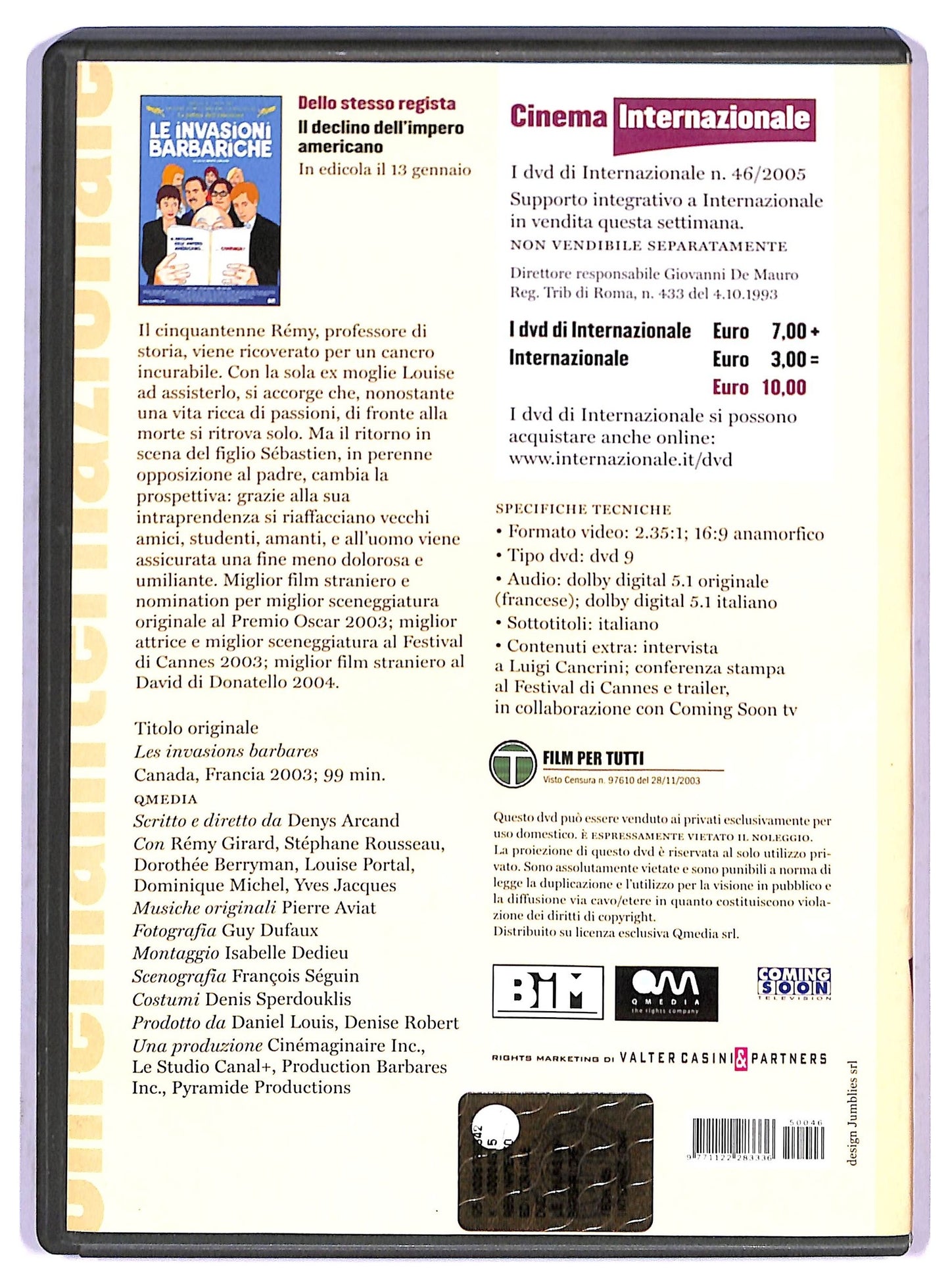 EBOND Le invasioni barbariche EDITORIALE DVD D798747