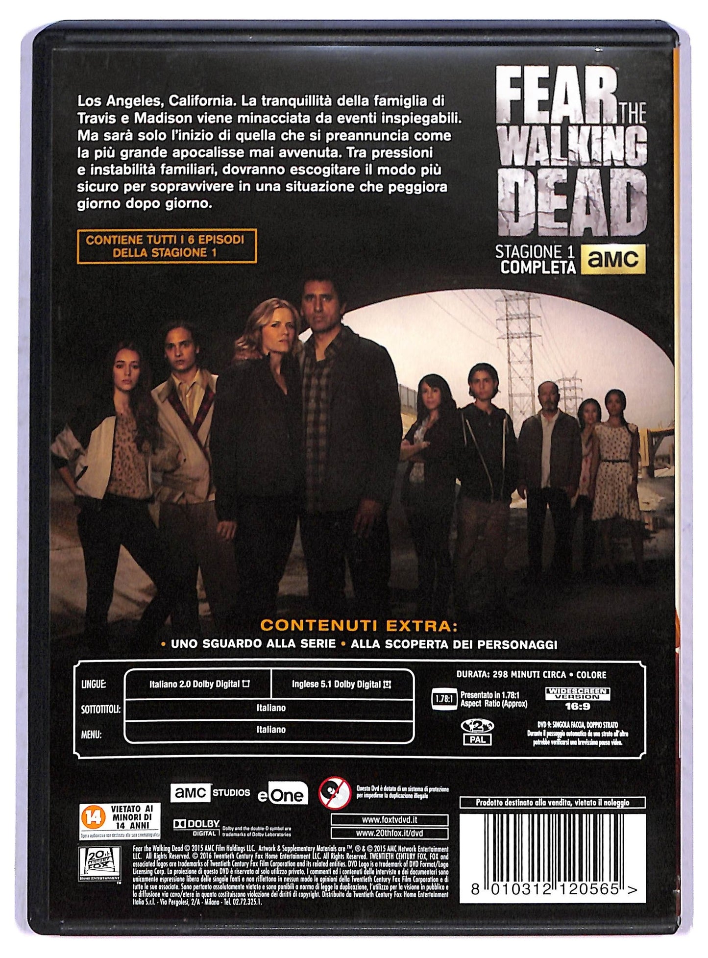 EBOND Fear The Walking Dead Satgione 1 Completa 2 DVD D799035