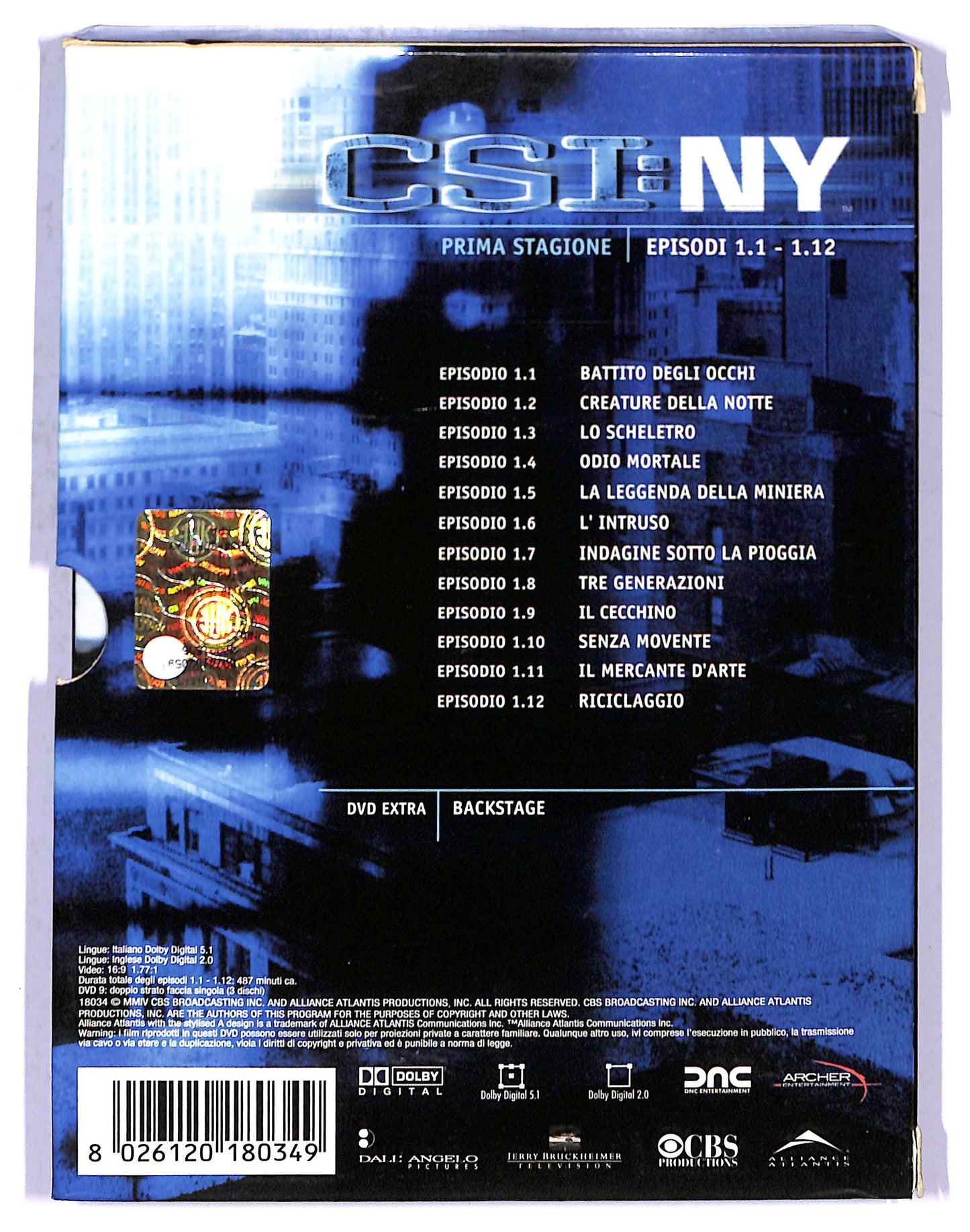 EBOND csi: NY - prima stagione, episodi 1.1 a 1.12 DVD D799205