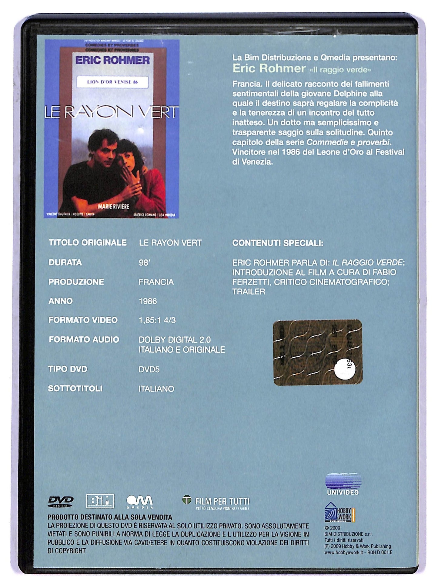 EBOND Il Raggio Verde DVD D799237