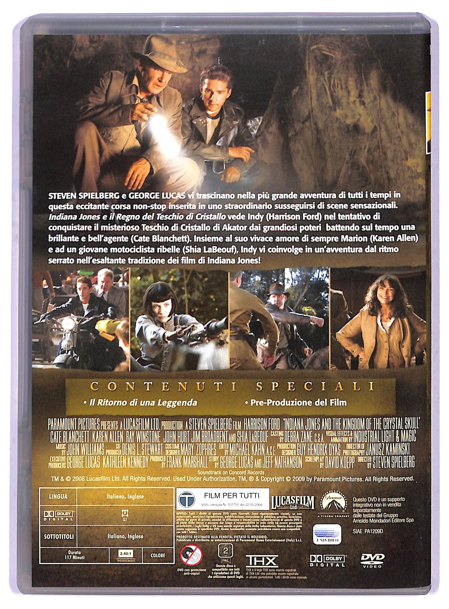 EBOND Indiana Jones e il regno del teschio di cristallo EDITORIALE DVD D799305