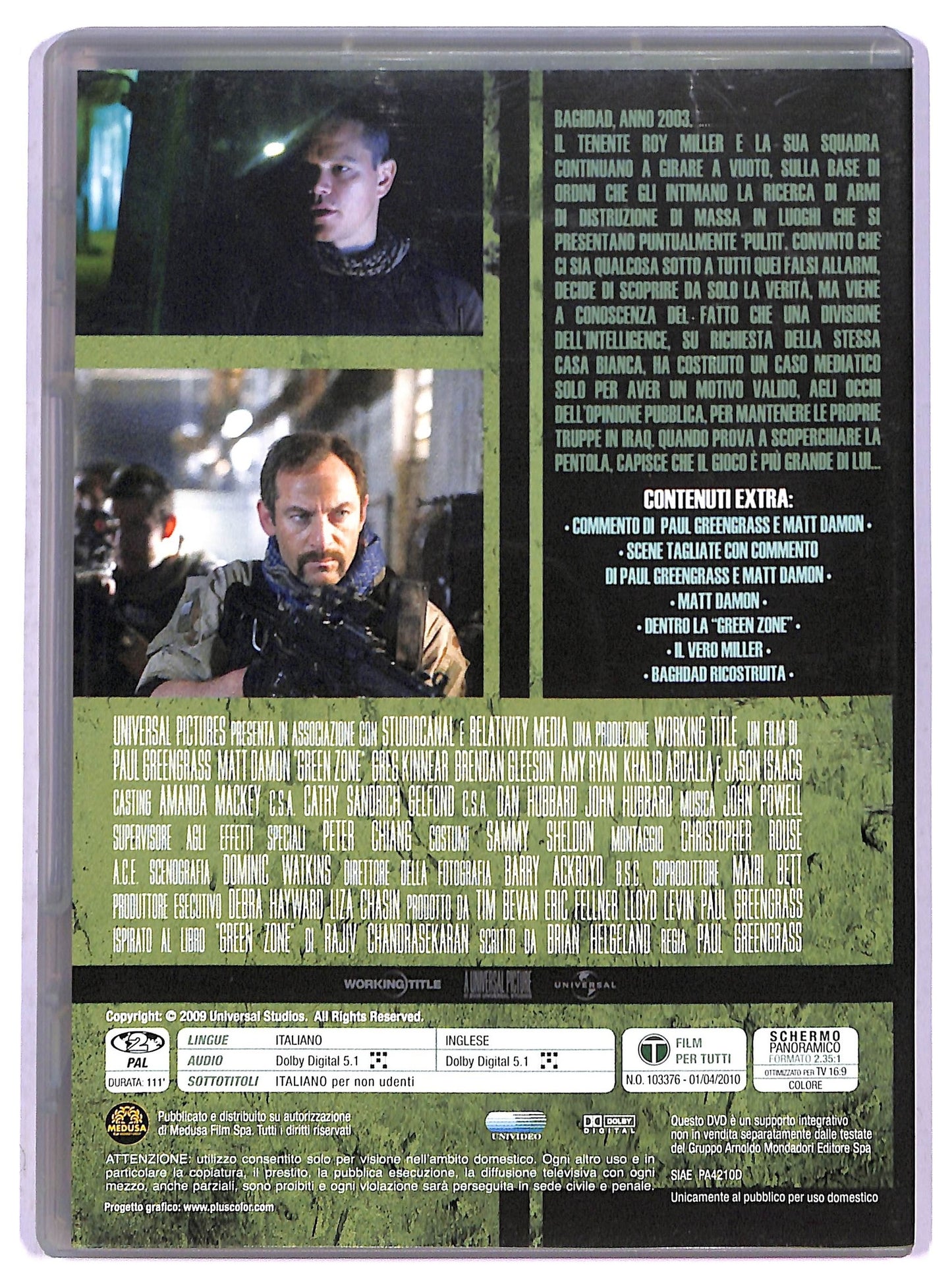 EBOND Green zone EDITORIALE DVD D799517